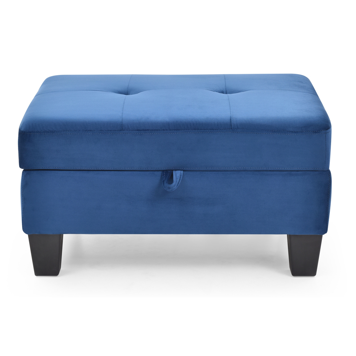 Monaco Navy Blue Tufted Storage Ottoman