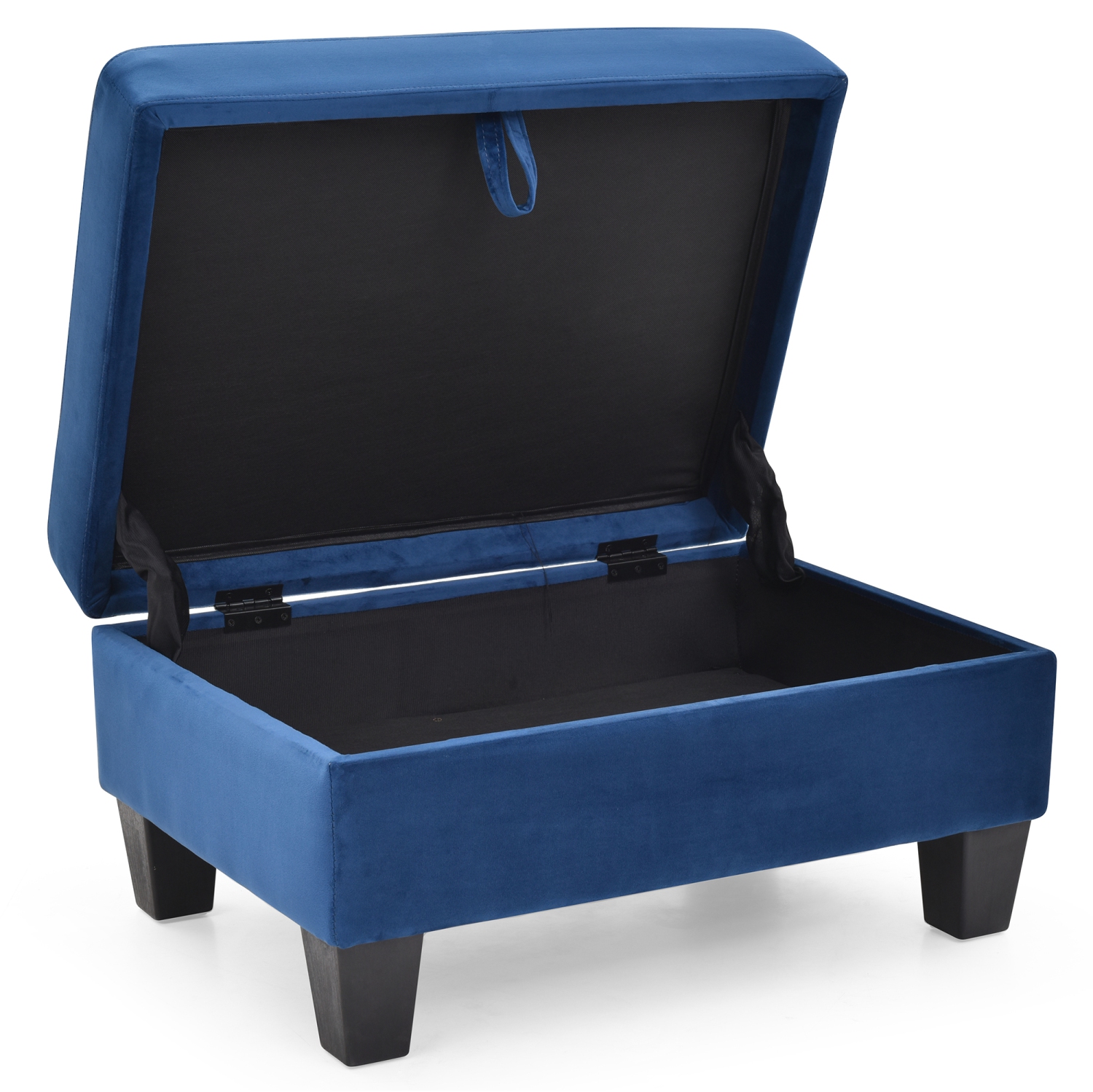 Monaco Navy Blue Tufted Storage Ottoman