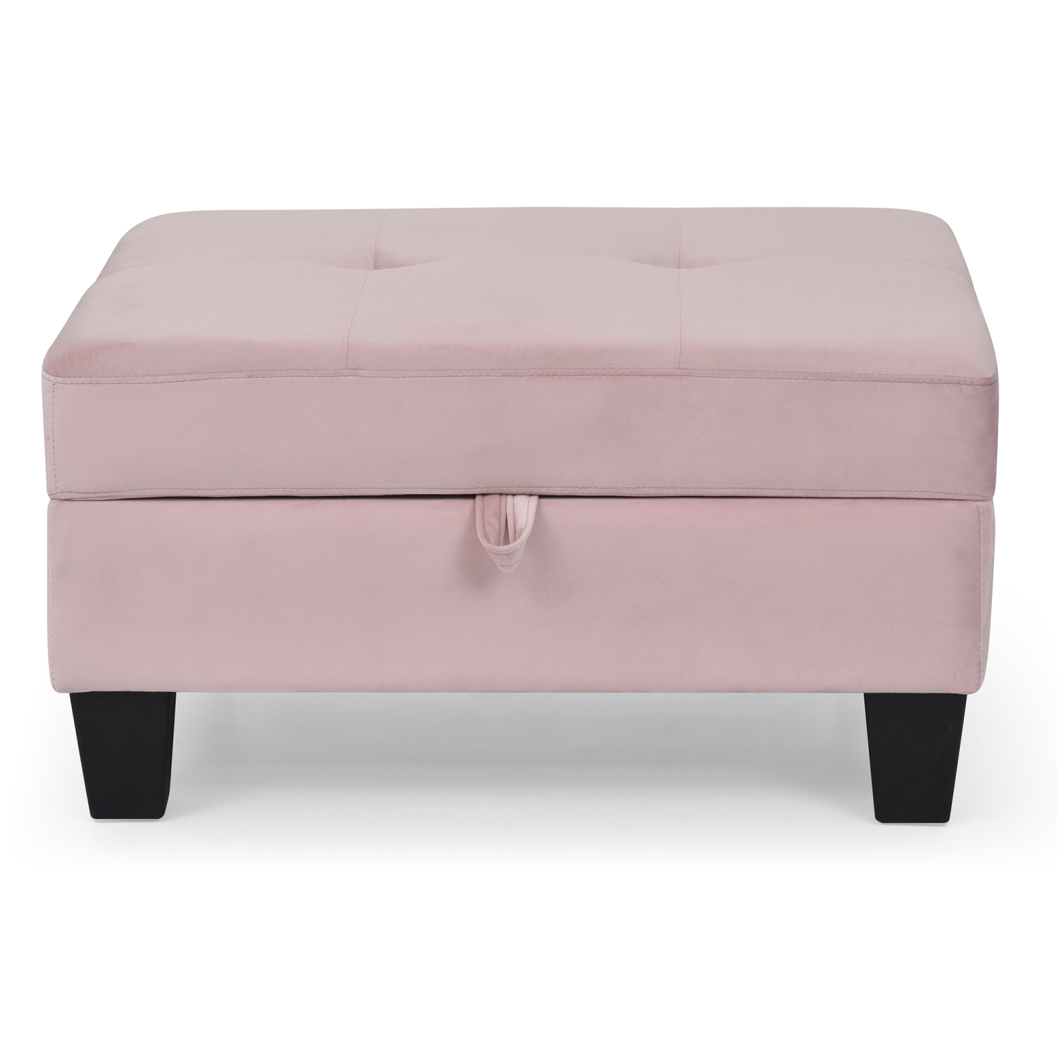Monaco Pink Tufted Storage Ottoman