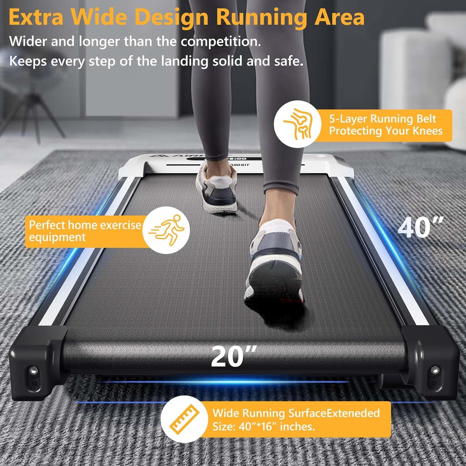 CURSOR FITNESS Under Desk Treadmill, 2 in 1 Walking Pad, 2.5 HP Quiet  Brushless, 265 LBS Capacity for Home and Office, Treadmills -  Canada