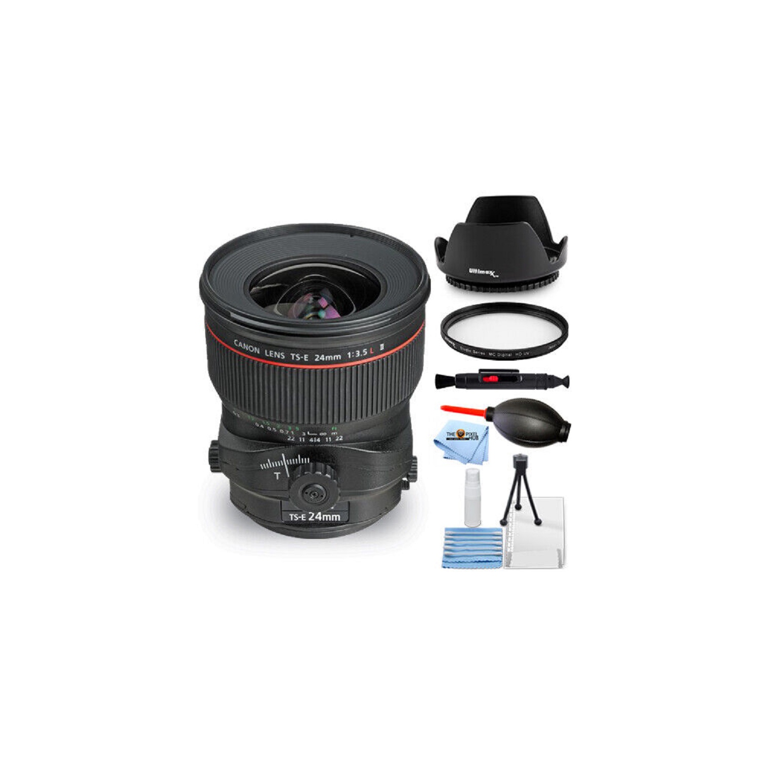 Canon TS-E 24mm f/3.5L II Tilt-Shift Lens 3552B002 - 7PC Accessory Bundle