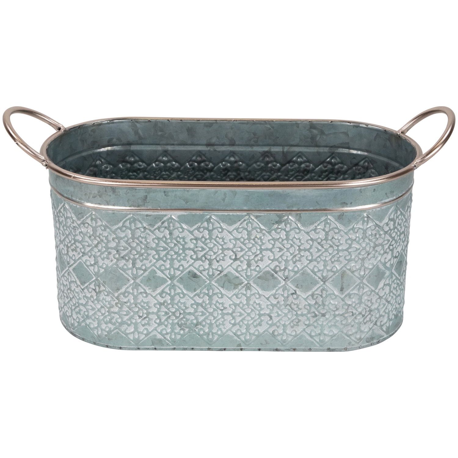 Bacs de rangement en métal avec poignées - 19,25 po - Ensemble de 2