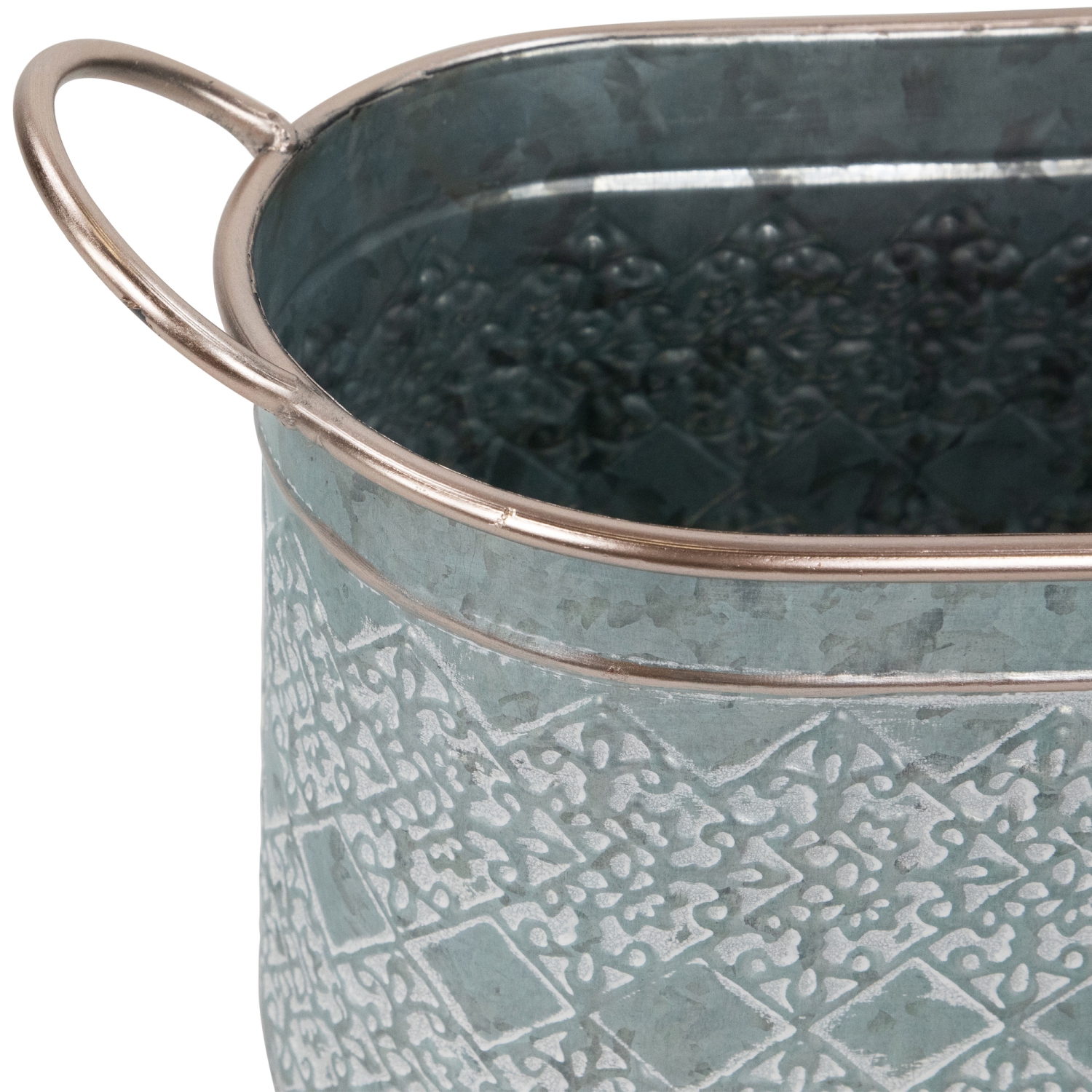 Bacs de rangement en métal avec poignées - 19,25 po - Ensemble de 2