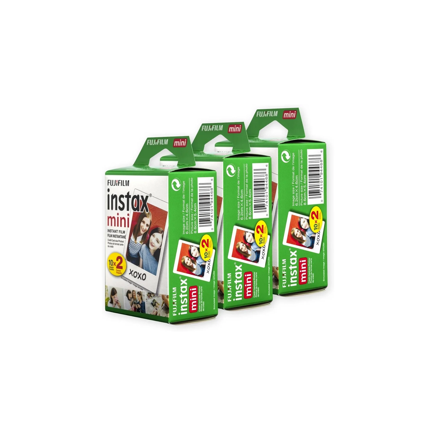 Ensemble appareil photo instantané Instax Mini 12 de Fujifilm et film Instax Mini, ensemble blanc (60 expositions) | appareil photo compact portatif