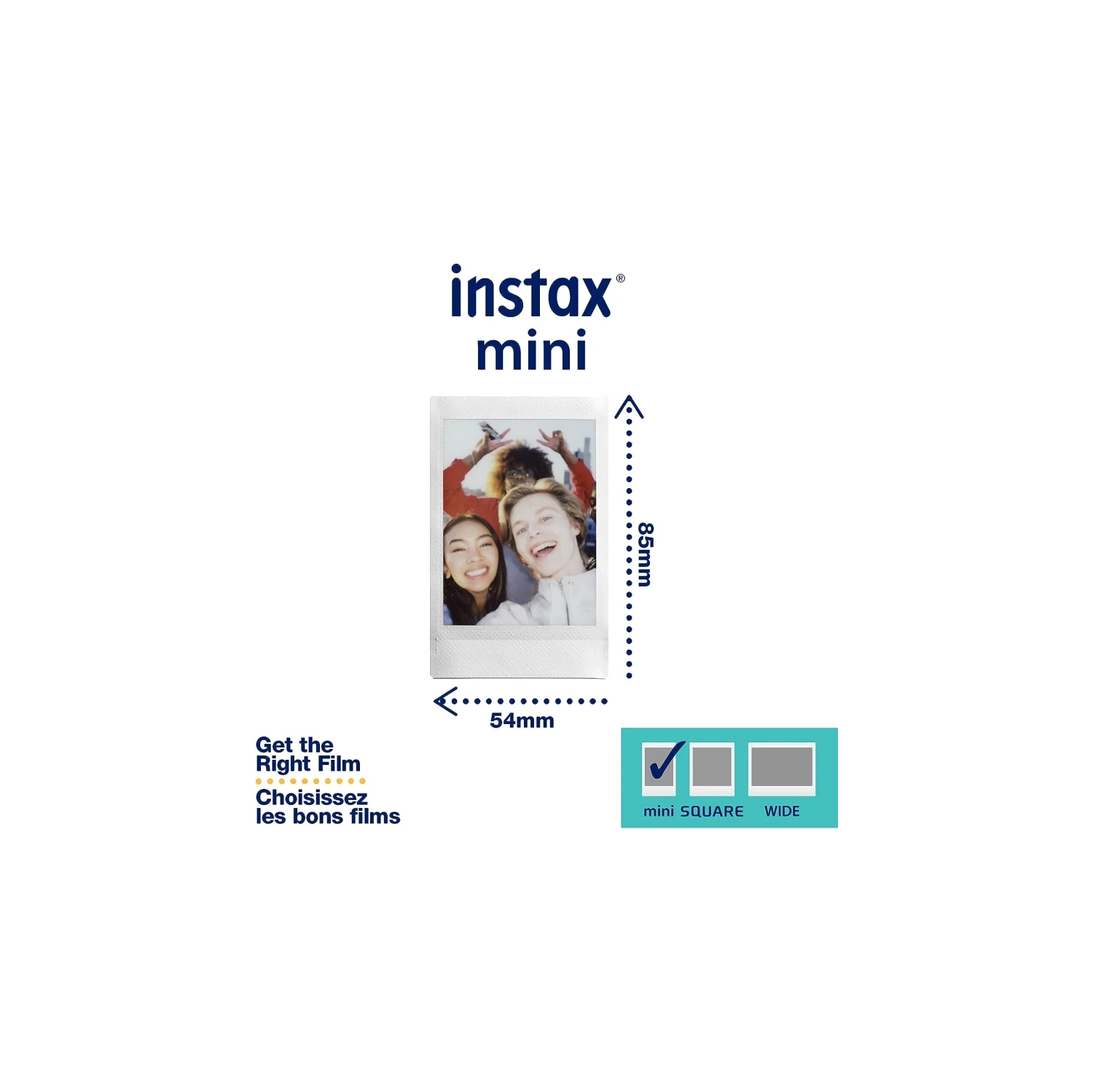 Ensemble appareil photo instantané Instax Mini 12 de Fujifilm et film Instax Mini, ensemble blanc (60 expositions) | appareil photo compact portatif