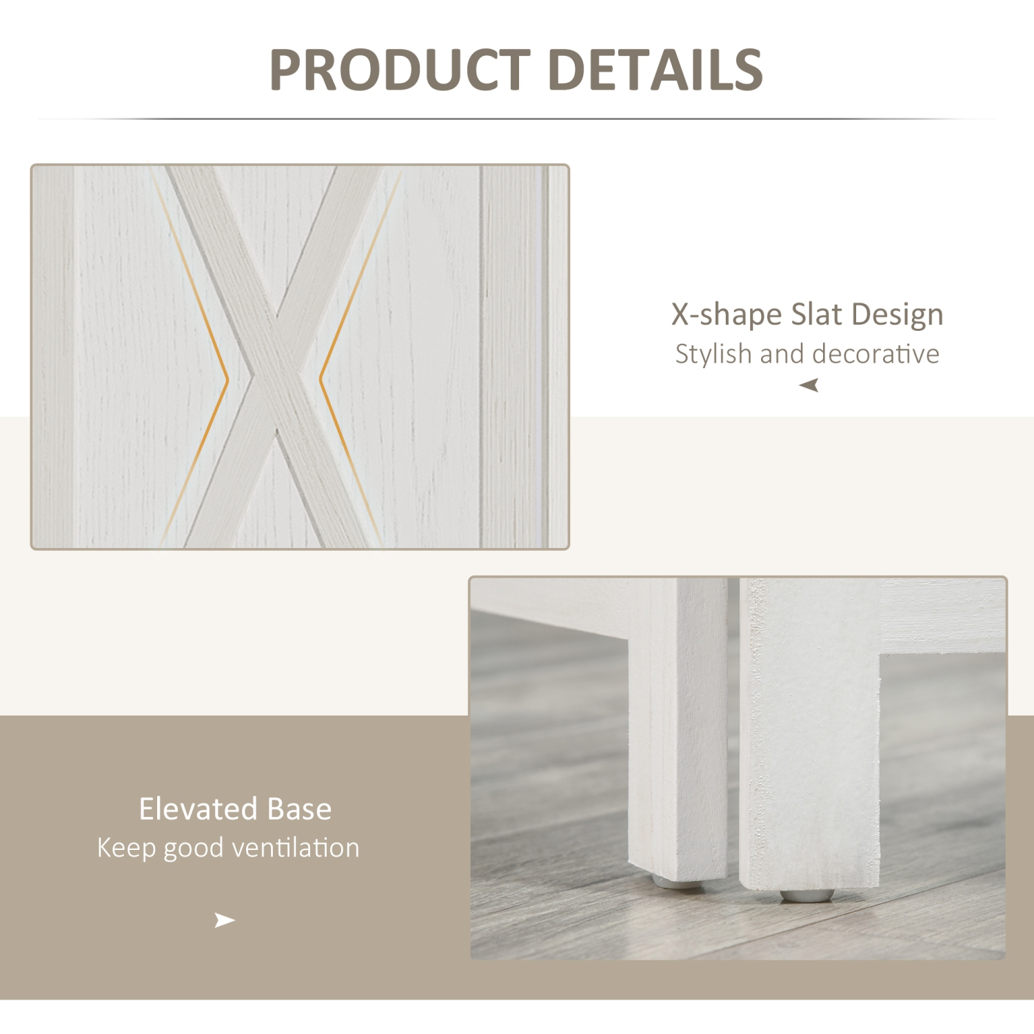 HOMCOM 4 Panel Room Divider, 5.6 Ft Folding Privacy Screen, Freestanding Wooden Wall Partition for Bedroom, Office, White