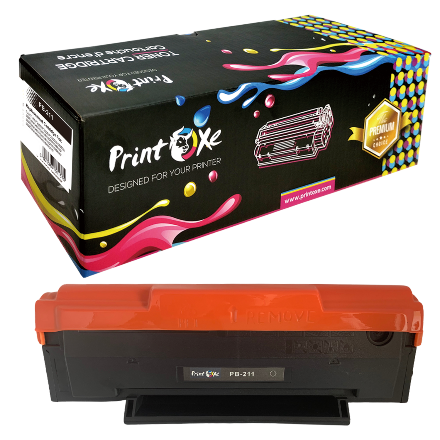 Remplacement de la cartouche de toner compatible PRINTOXE® PB-211 PB211 pour Pantum P2200 P2500 P2500&nbsp;W M6500 M6500N M 6500&nbsp;W M6500NW M6550