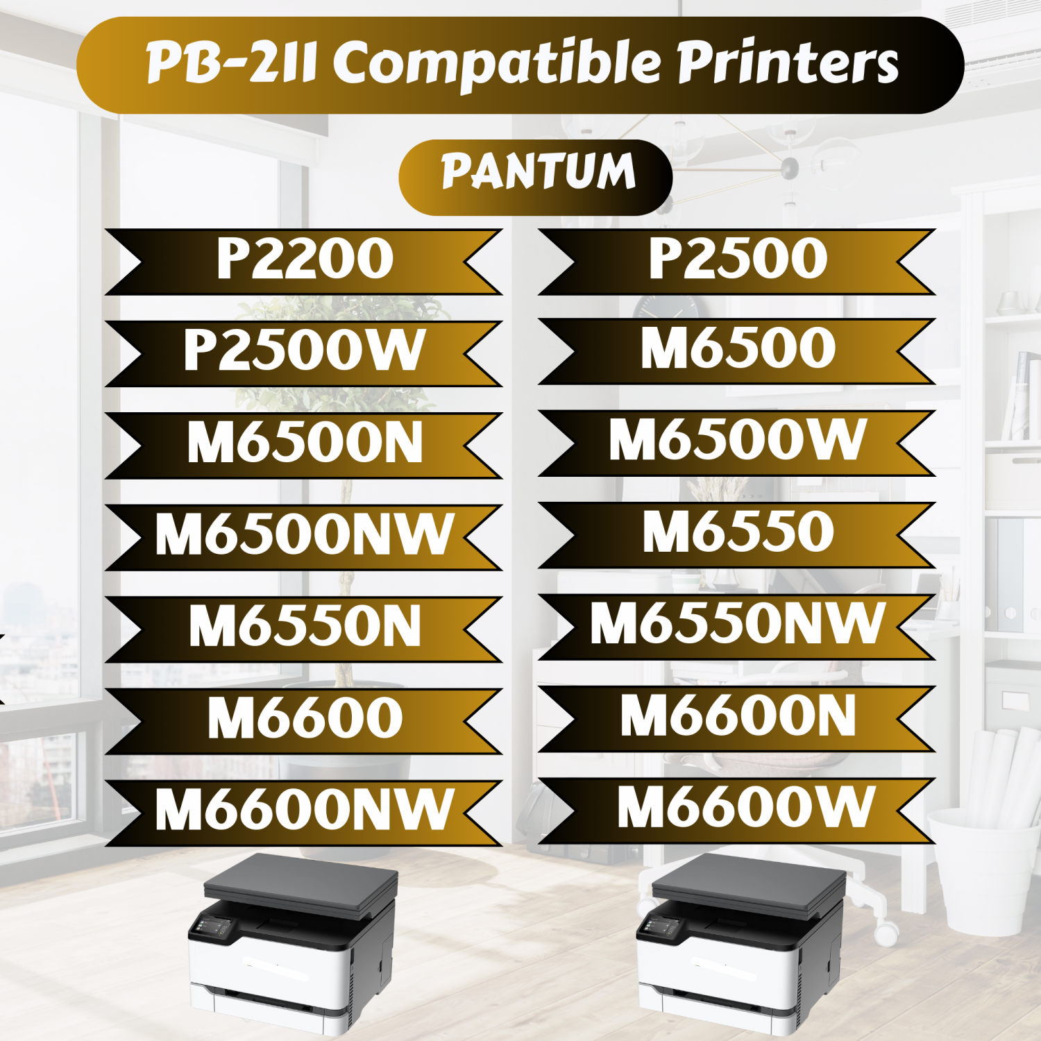 Remplacement de la cartouche de toner compatible PRINTOXE® PB-211 PB211 pour Pantum P2200 P2500 P2500 W M6500 M6500N M 6500 W M6500NW M6550