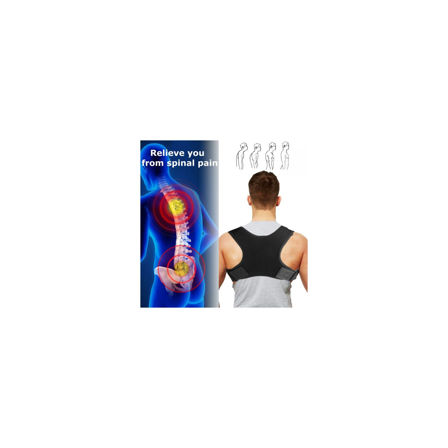Back Brace Posture Corrector Lower and Upper Back Pain Relief