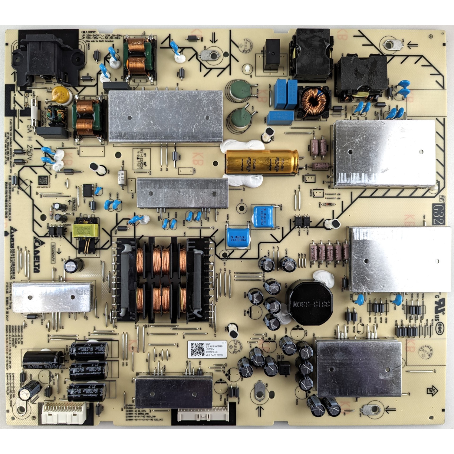 Refurbished (Good) Sony TV Power Supply Board 65X90L X90L 1-017-061-41