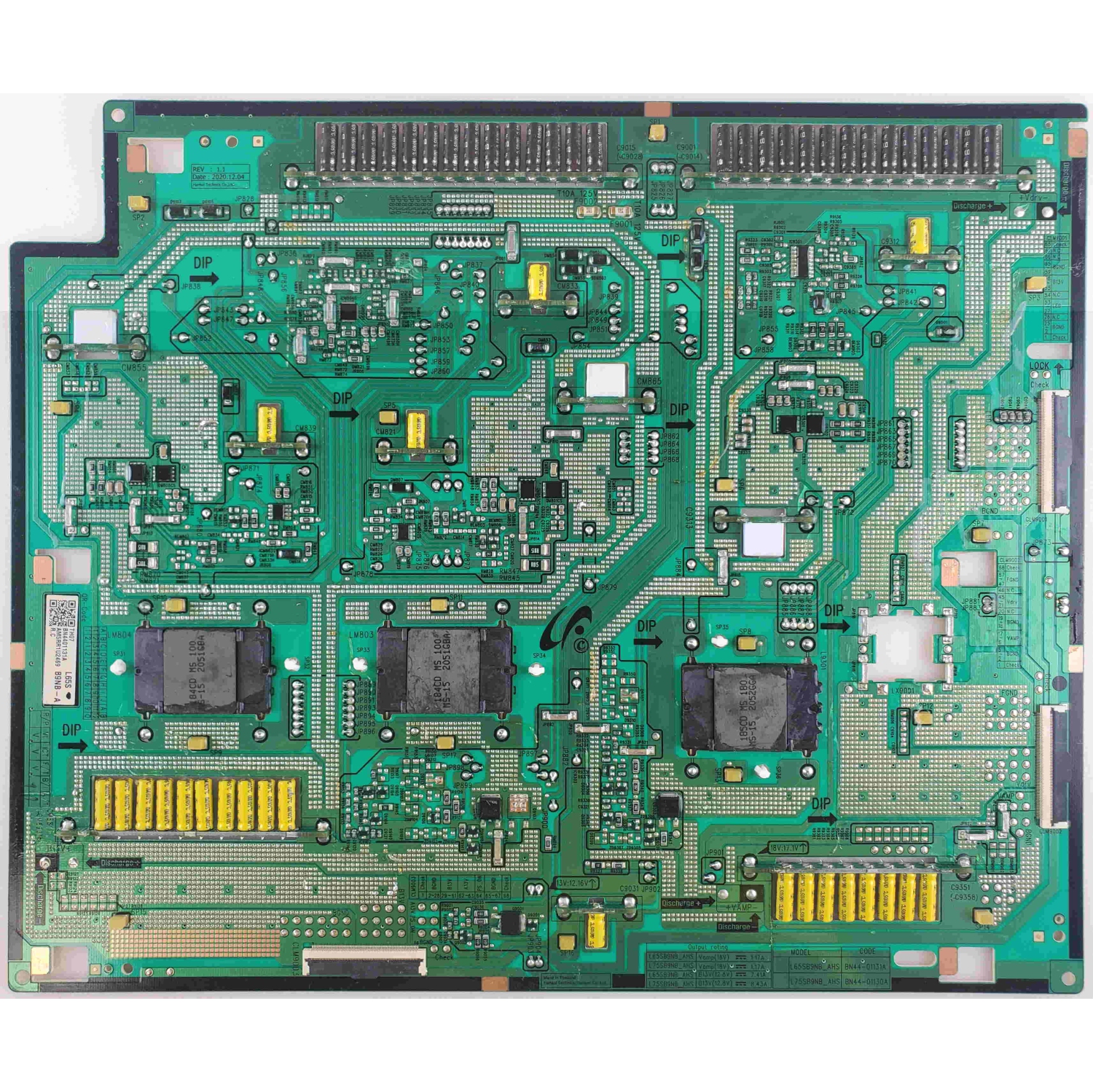 Refurbished (Good) Samsung TV Power Supply Board QN65QN800A (Ver. AB02/DB08/CA01/CC03) BN44-01131A