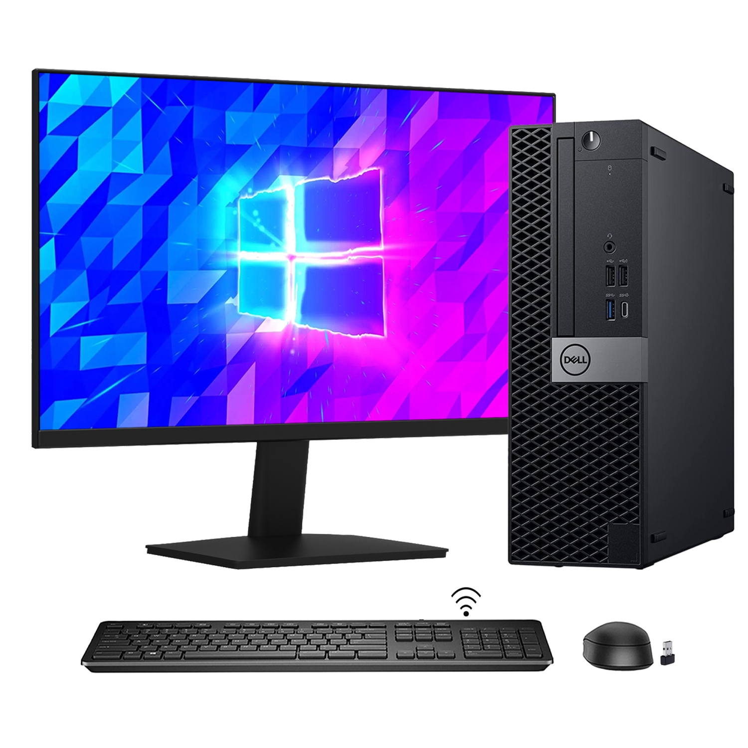 Refurbished - Desktop Computer Dell OptiPlex 5060/7060 SFF PC| Intel Core i5 up to 4.10 GHz| 16GB DDR4 RAM| New 1TB NVMe SSD| Windows 11 Pro| New 24