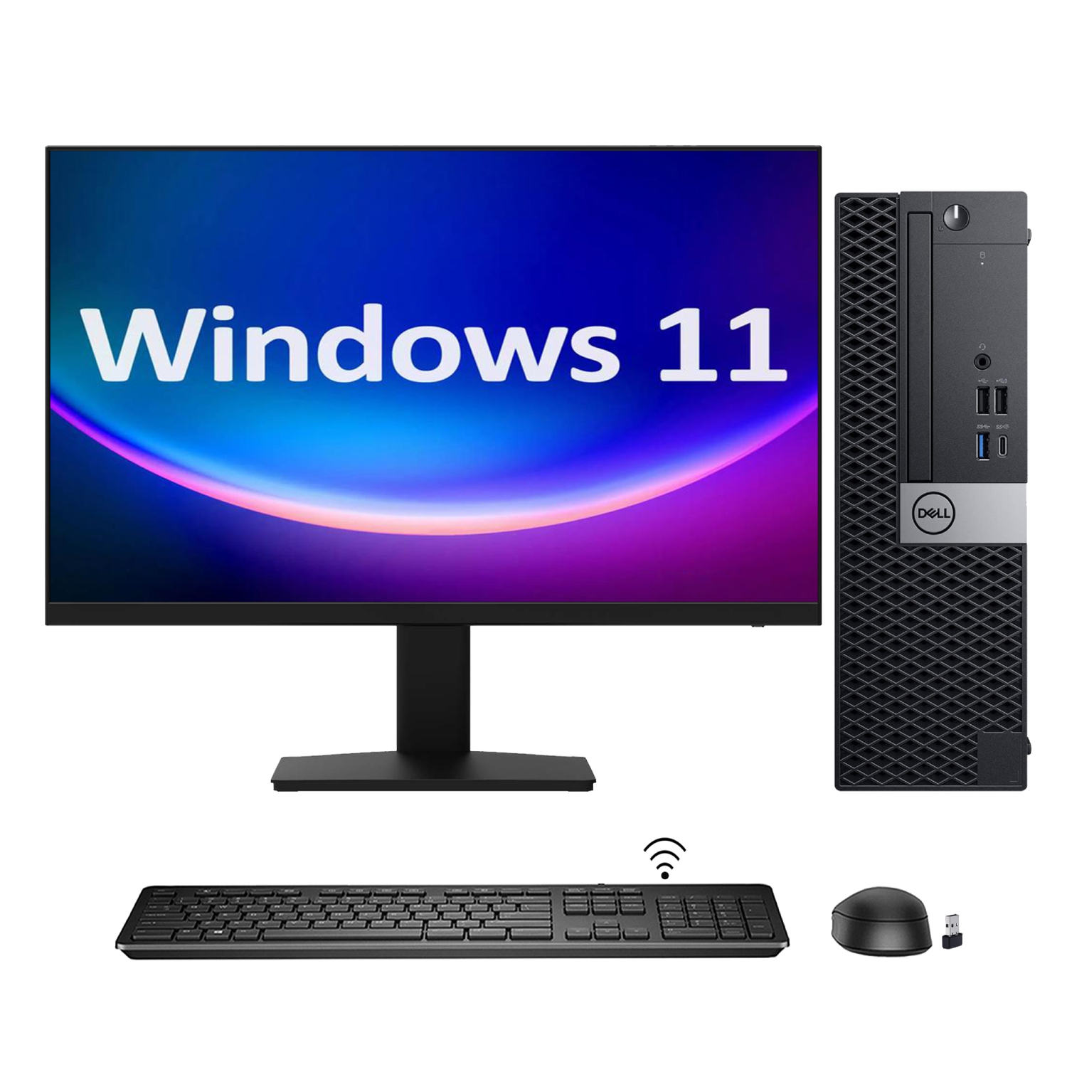 Refurbished (Good) - Dell Computer OptiPlex 5060/7060 SFF Desktop PC Intel Core i5 8th Gen up to 4.10 GHz 32GB DDR4 RAM New 1TB NVMe SSD Windows 11 Pro New 24 inch Monitor WIFI