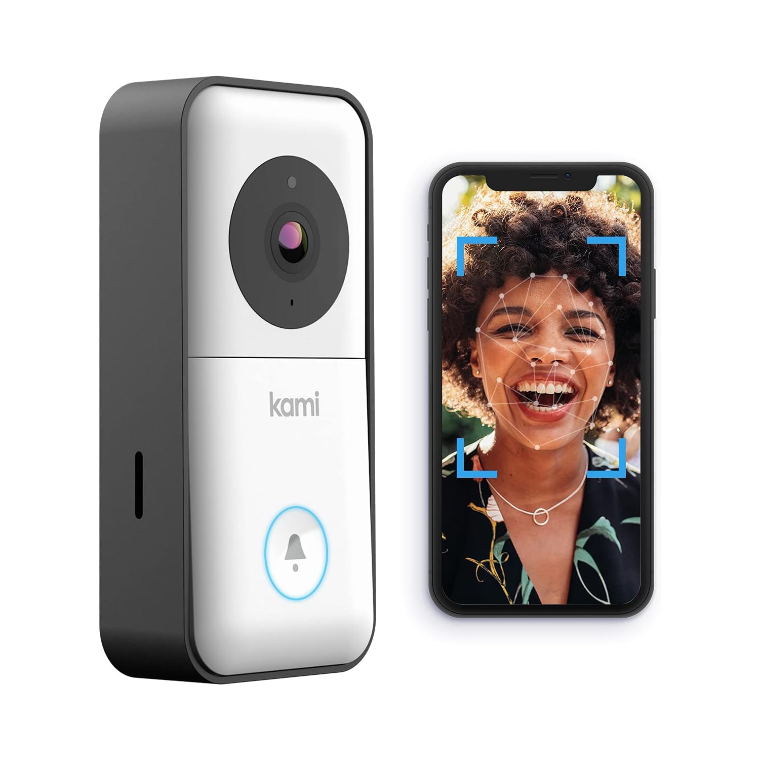 Kami Wireless Smart Video Doorbell Camera Wi-Fi with PIR Motion Detector