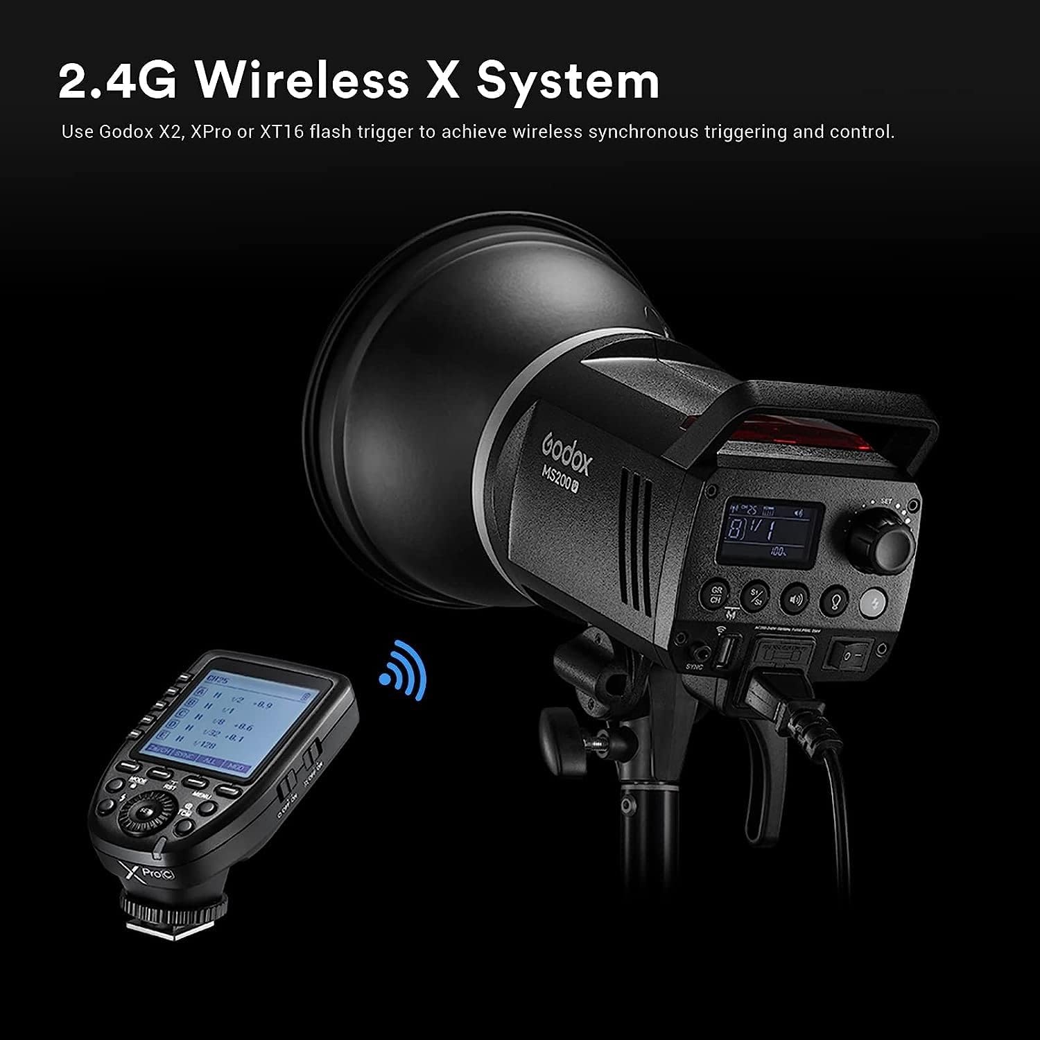 Boîte ouverte - Stroboscope compact DEL 300 V de GODOX, GN58 300ws lampe de plafond Bowens