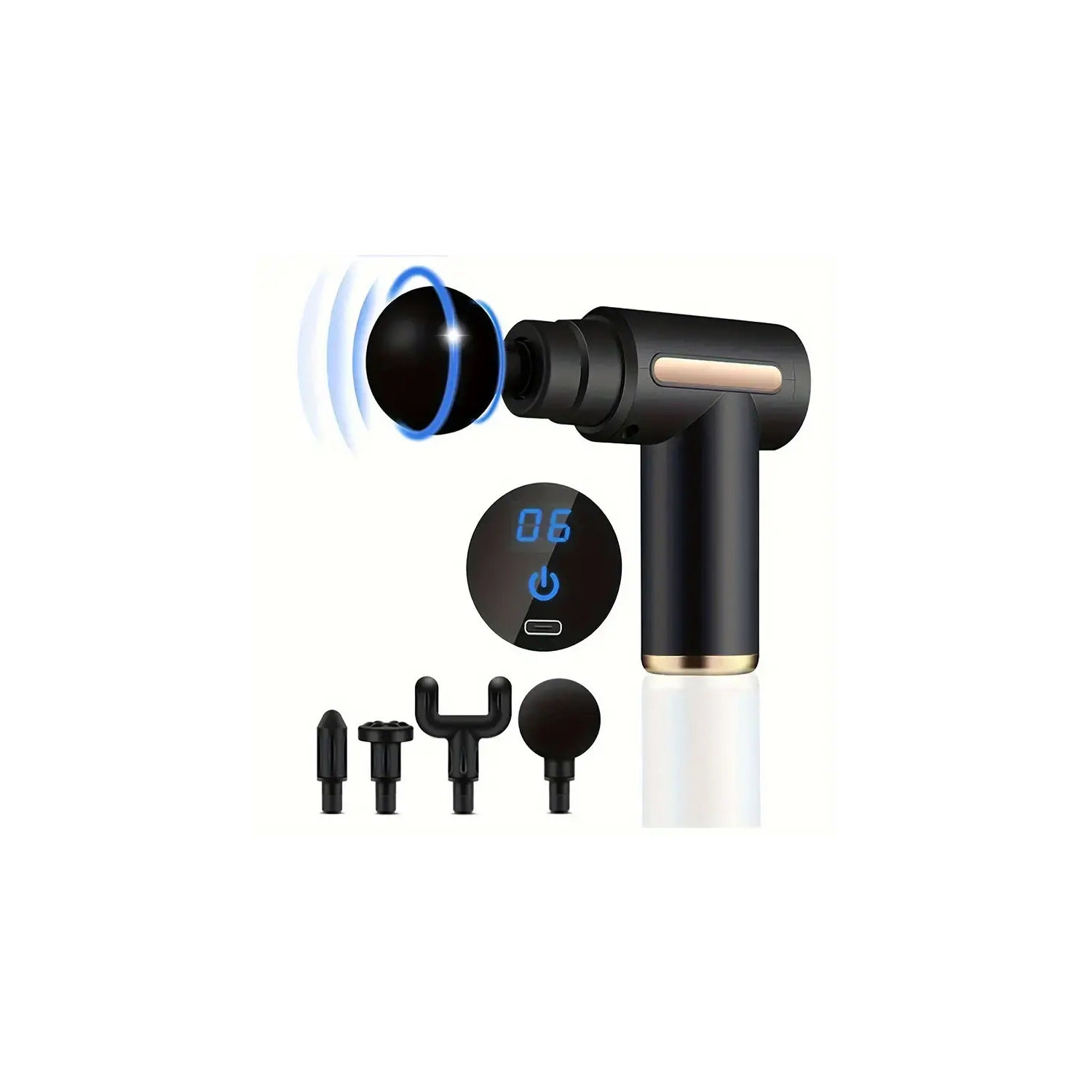 Appareil de massage à percussion portatif Deep Tissue - compact, puissant | soulager la douleur du corps, du dos et du cou | couple élevé, conception