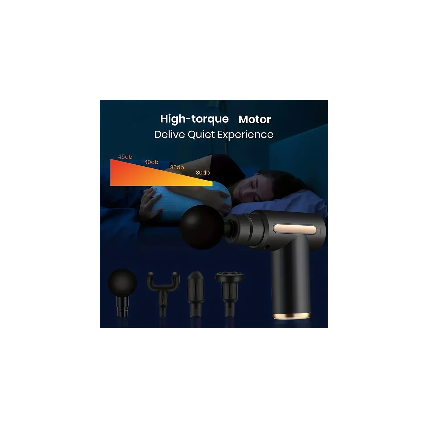 Appareil de massage à percussion portatif Deep Tissue - compact, puissant | soulager la douleur du corps, du dos et du cou | couple élevé, conception