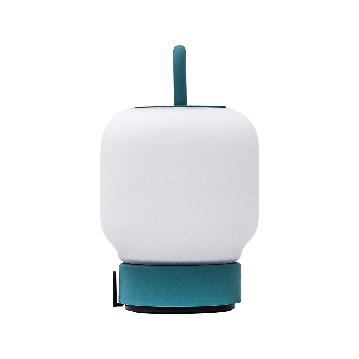 Lampe de table portative à DEL Loome de Kooduu, sarcelle fumé