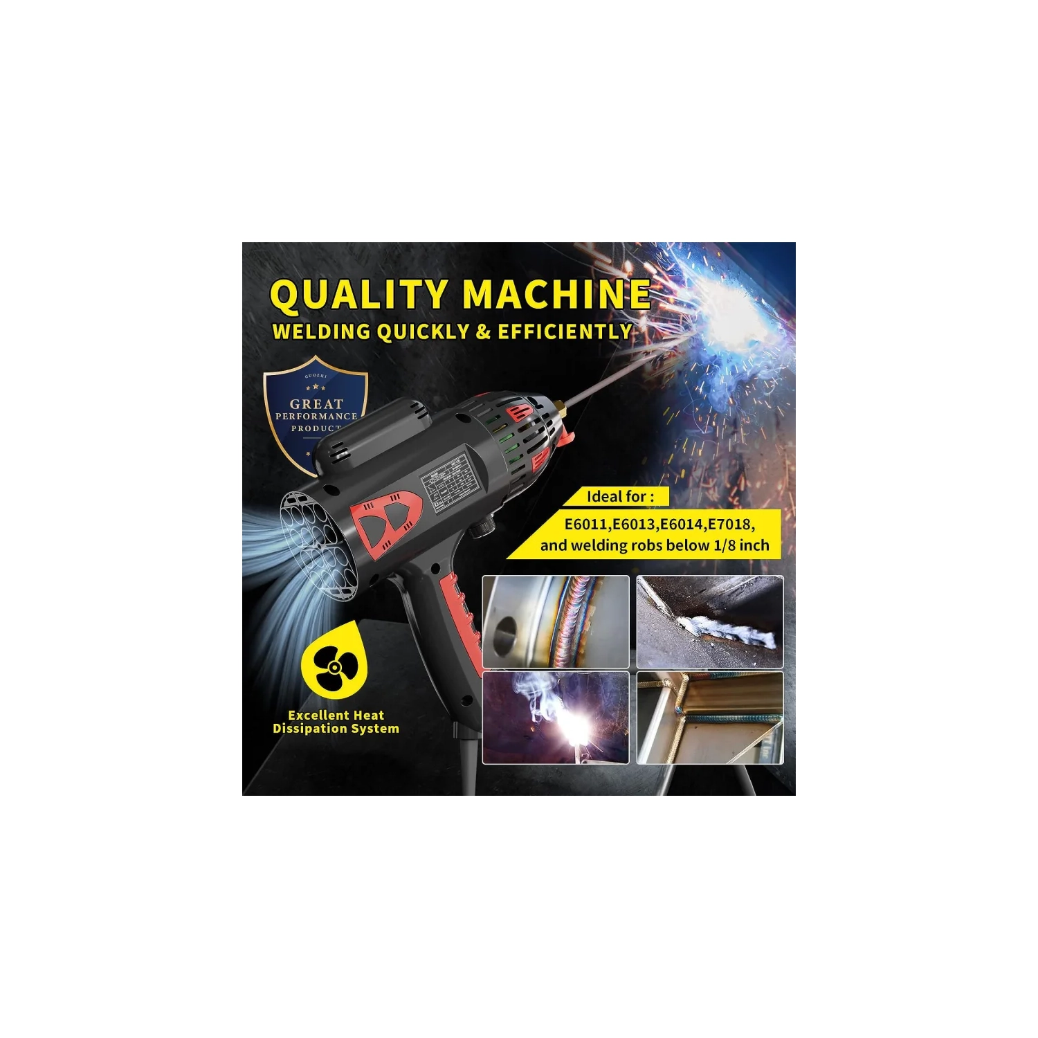 Portable Handheld 110V ARC Welding Machine - 130Amp Digital Display IGBT Inverter | Welding Tool Set with Toolbox Included