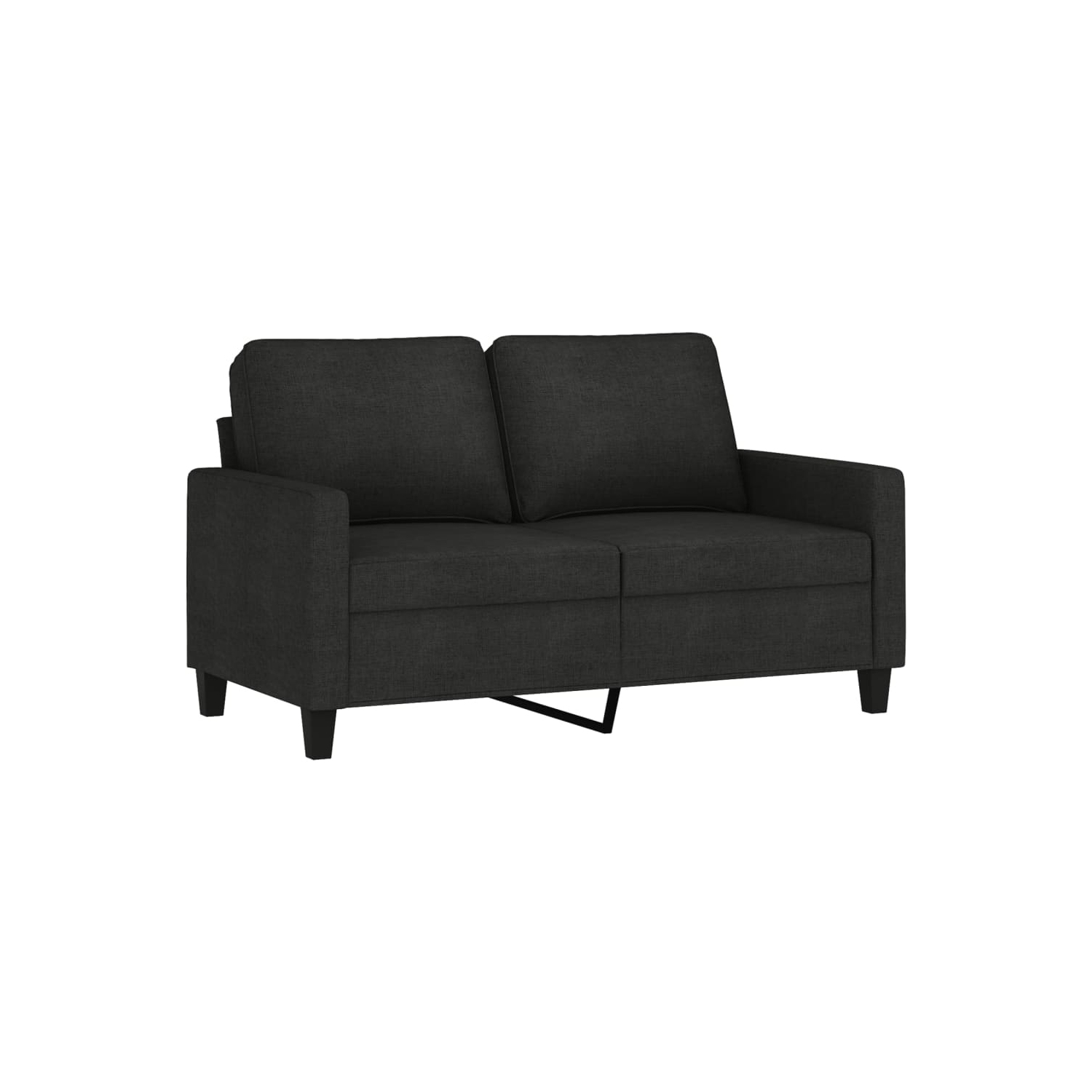vidaXL 2-Seater Sofa Black 120 cm Fabric
