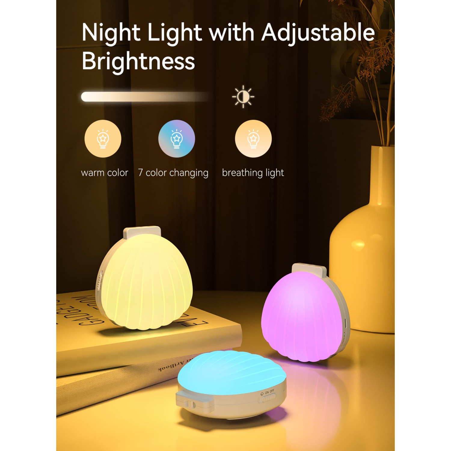 Momcozy Portable Sound Machine, White Noise Machine with 15 Soothing Sounds, Night Light, USB Rechargeable