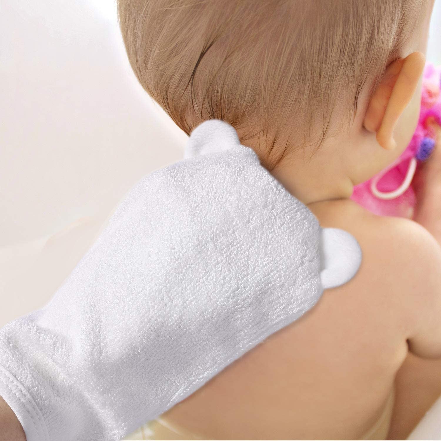 Ensemble de serviettes de bain pour bébé MomCozy, serviette avec capuchon, gant de bain pour bébé, extrêmement doux, respirant