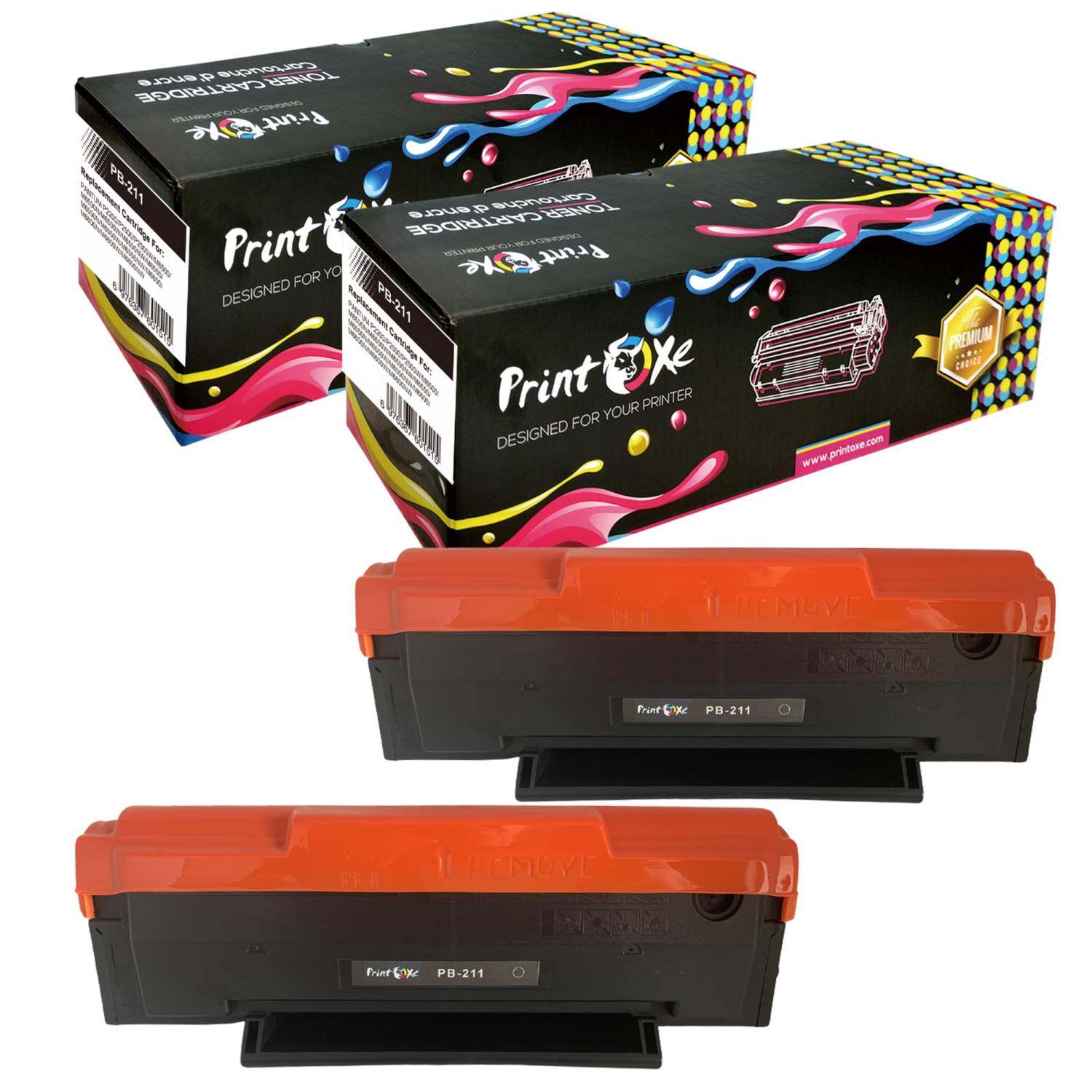 Cartouches de toner compatibles PRINTOXE® PB-211 2 remplacement PB211 pour Pantum P2200 P2500 P2500&nbsp;W M6500 M6500N M 6500&nbsp;W M6500NW M6550