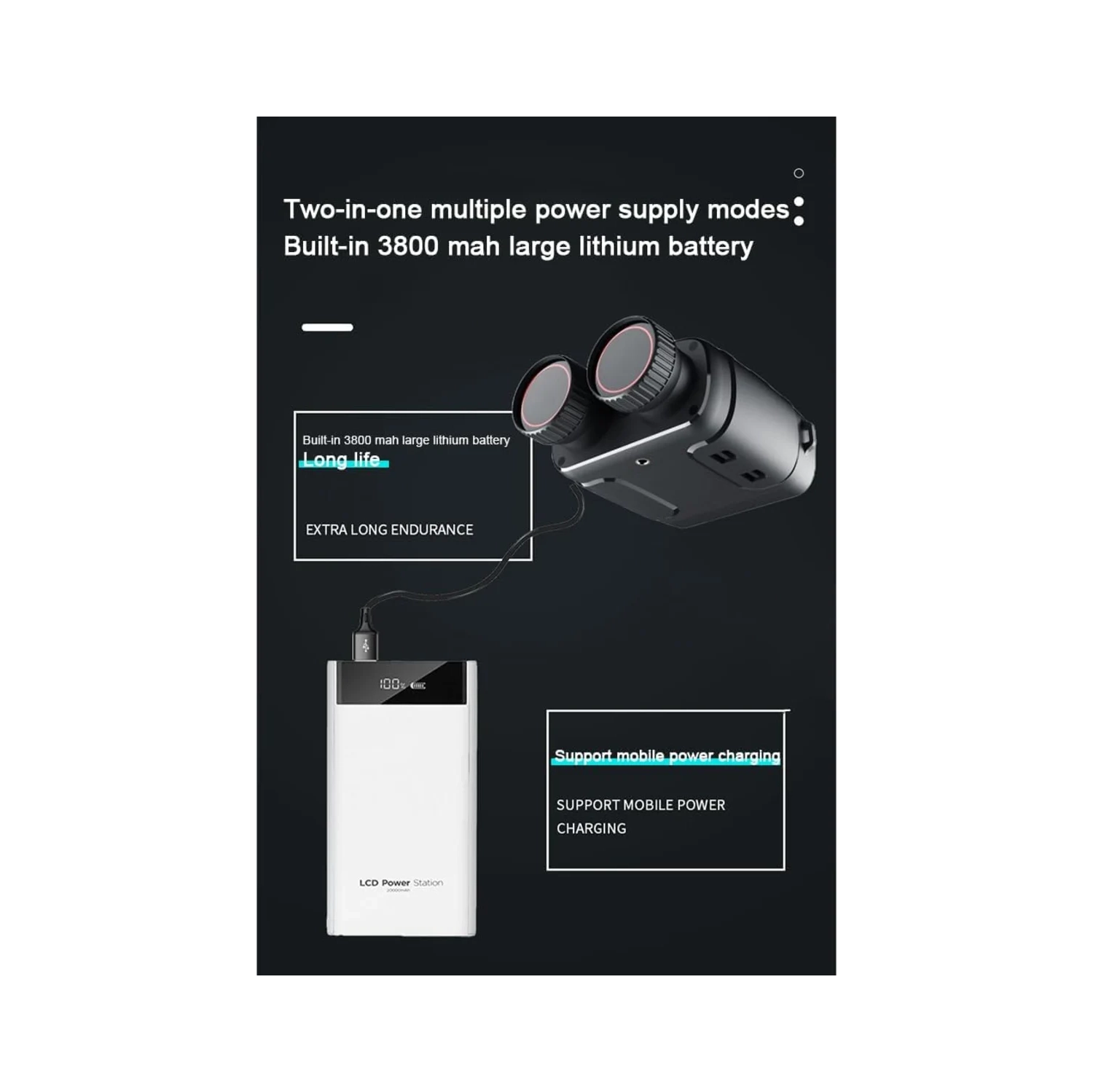 Appareil de vision nocturne binoculaire à infrarouge 1080p - Zoom numérique 5X pour la chasse, le bateau | utilisation jour/nuit, prise de