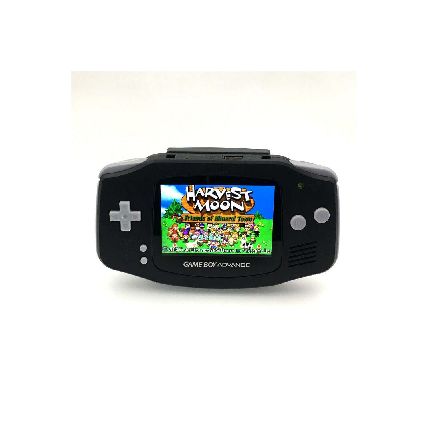 Authentic Refurbished Excellent Nintendo Gameboy Advance GBA Black Handheld Gaming BACKLIT IPS And Rechargeable Battery