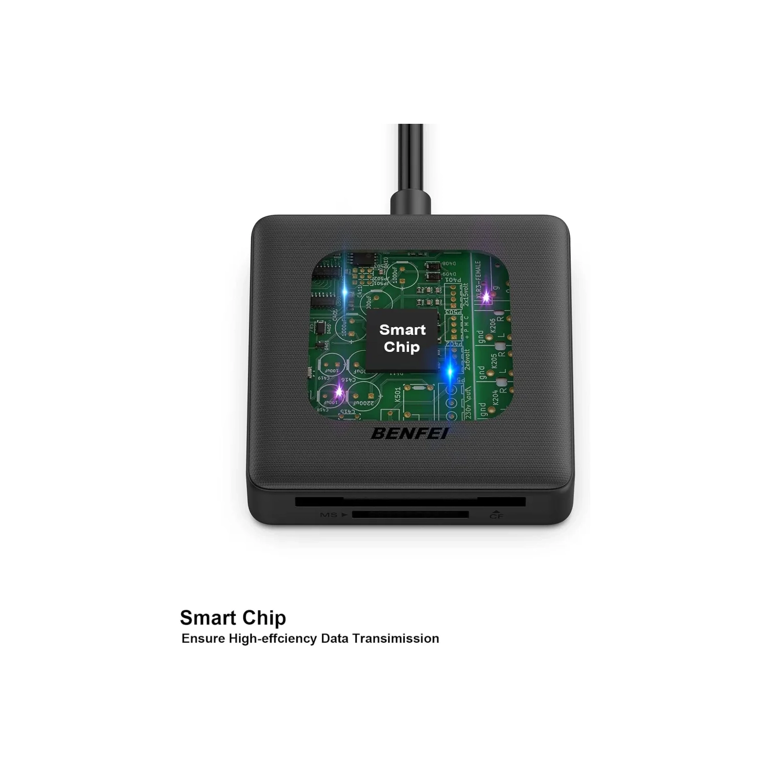 Lecteur de cartes mémoire 4 in1 - Adaptateur de lecteur de cartes MS CF USB-C vers SD Micro SD de GENER | compatible avec iPhone 15 Pro/Max, MacBook