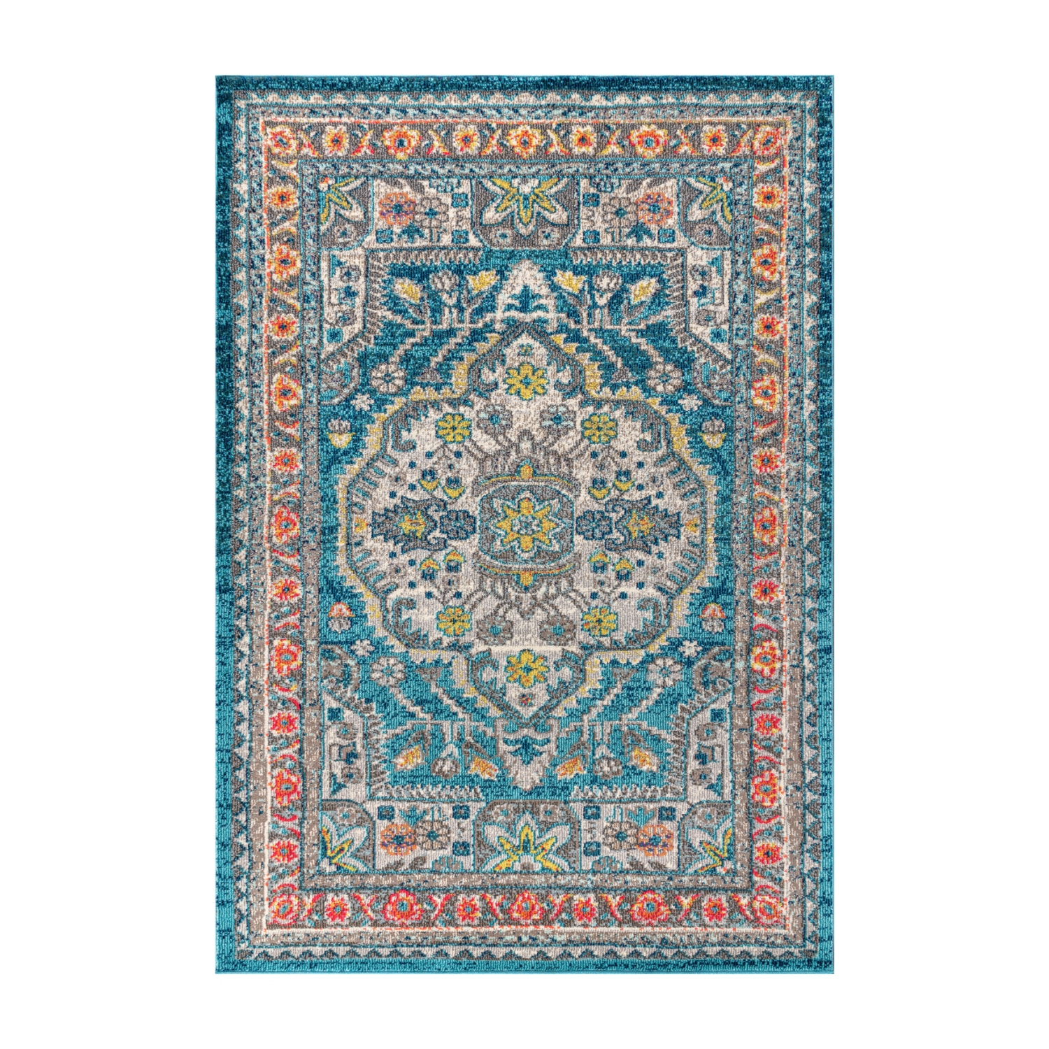 Kristina Bohemian Flair Boho Vintage Medallion Area Rug