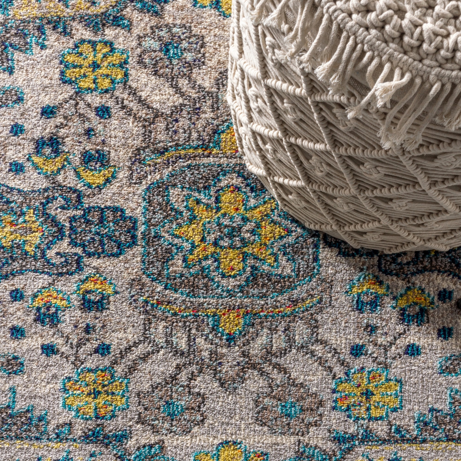 Kristina Bohemian Flair Boho Vintage Medallion Area Rug
