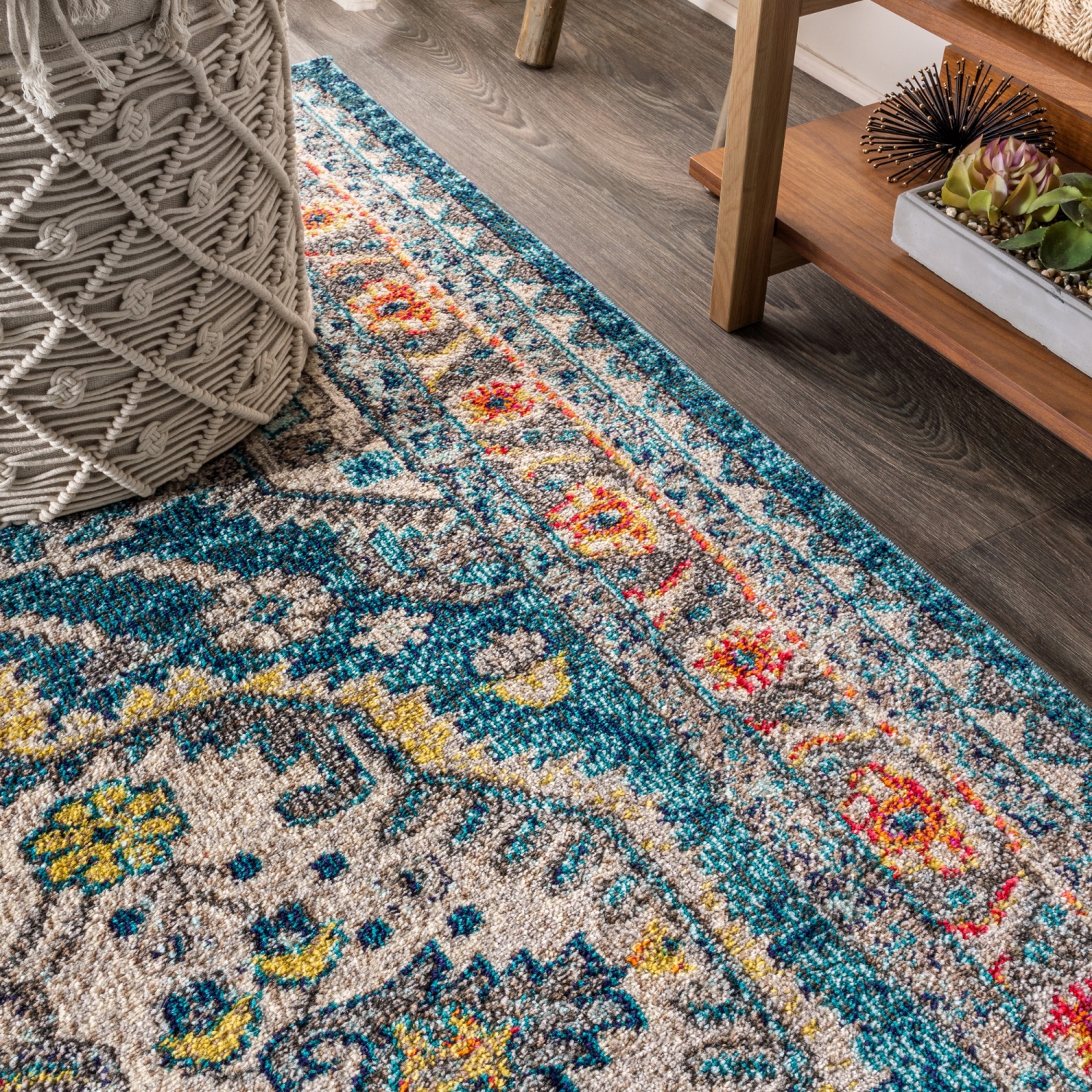 Kristina Bohemian Flair Boho Vintage Medallion Area Rug
