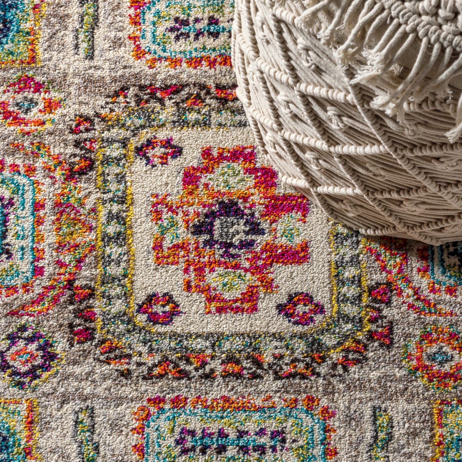Bpl Bohemian Flair Boho Vintage Medallion Area Rug