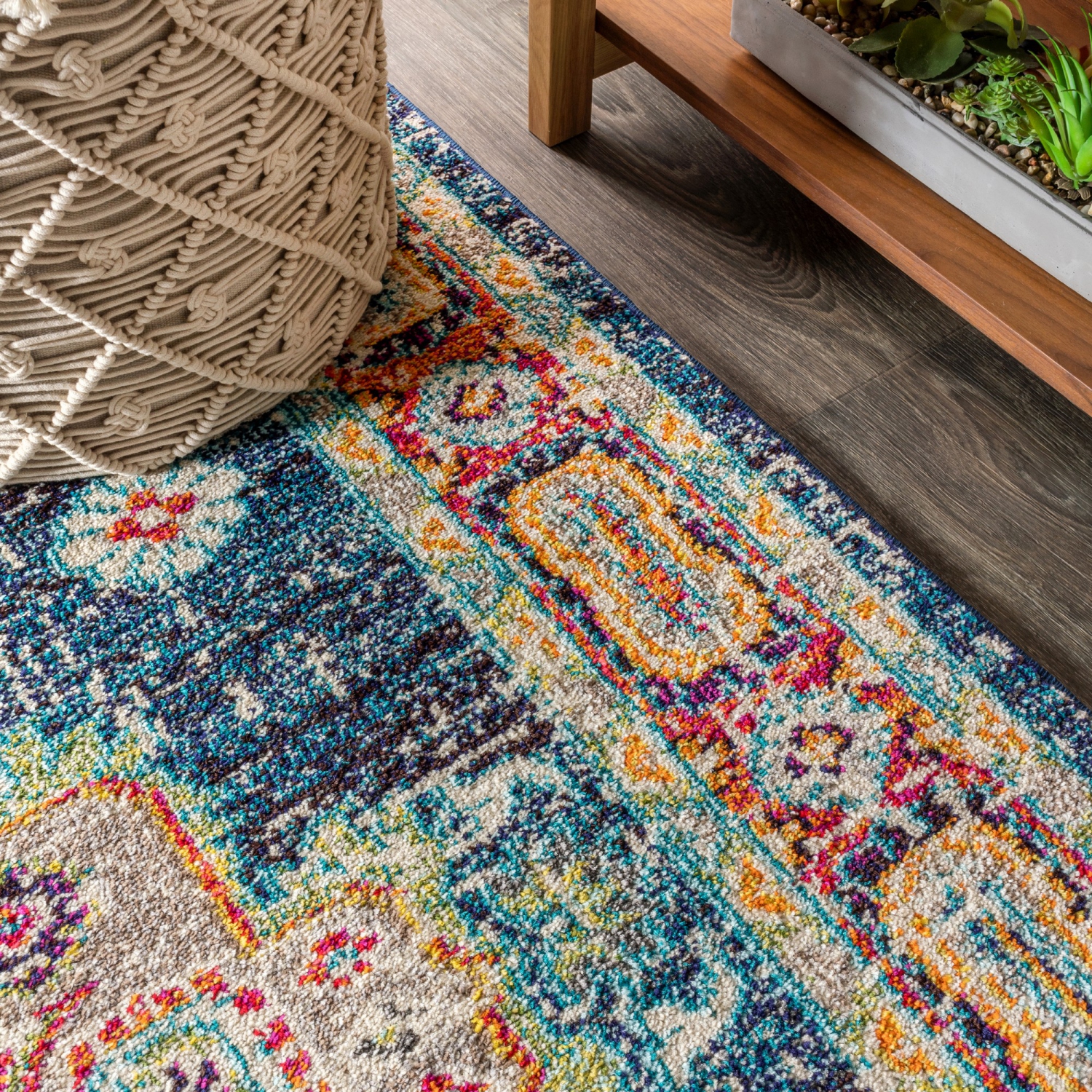 Bpl Bohemian Flair Boho Vintage Medallion Area Rug