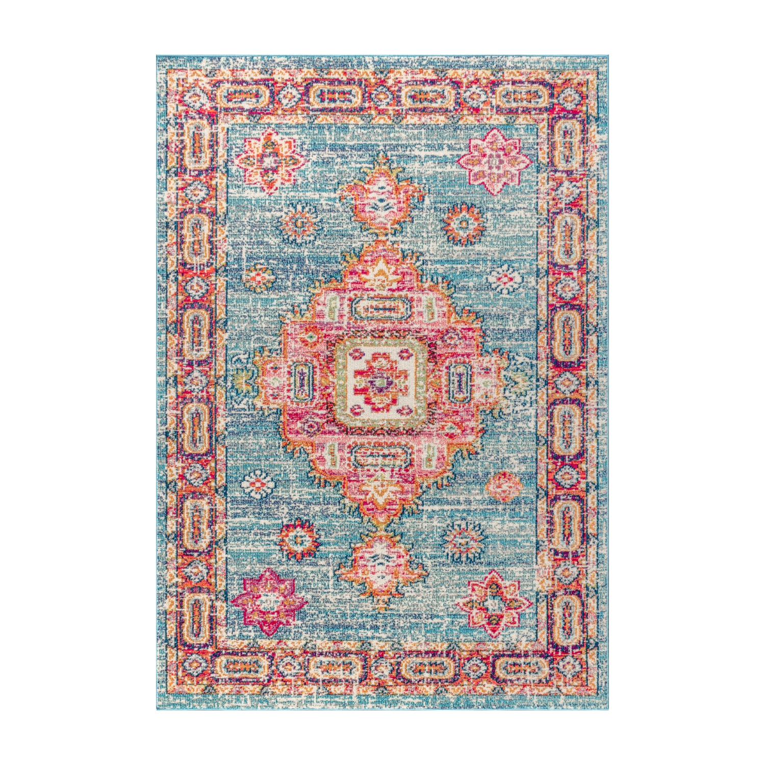 Bpl Bohemian Flair Boho Vintage Medallion Area Rug