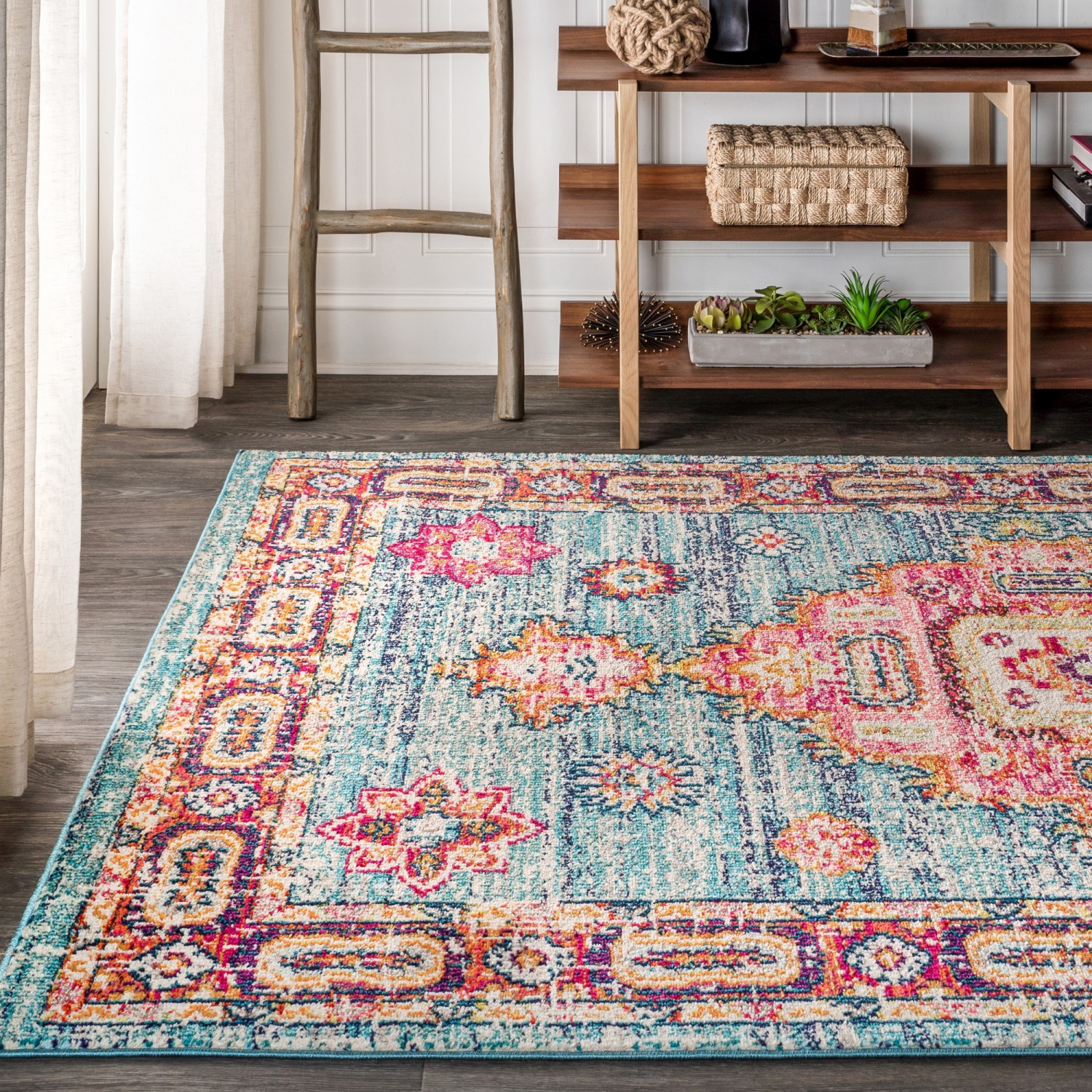 Bpl Bohemian Flair Boho Vintage Medallion Area Rug
