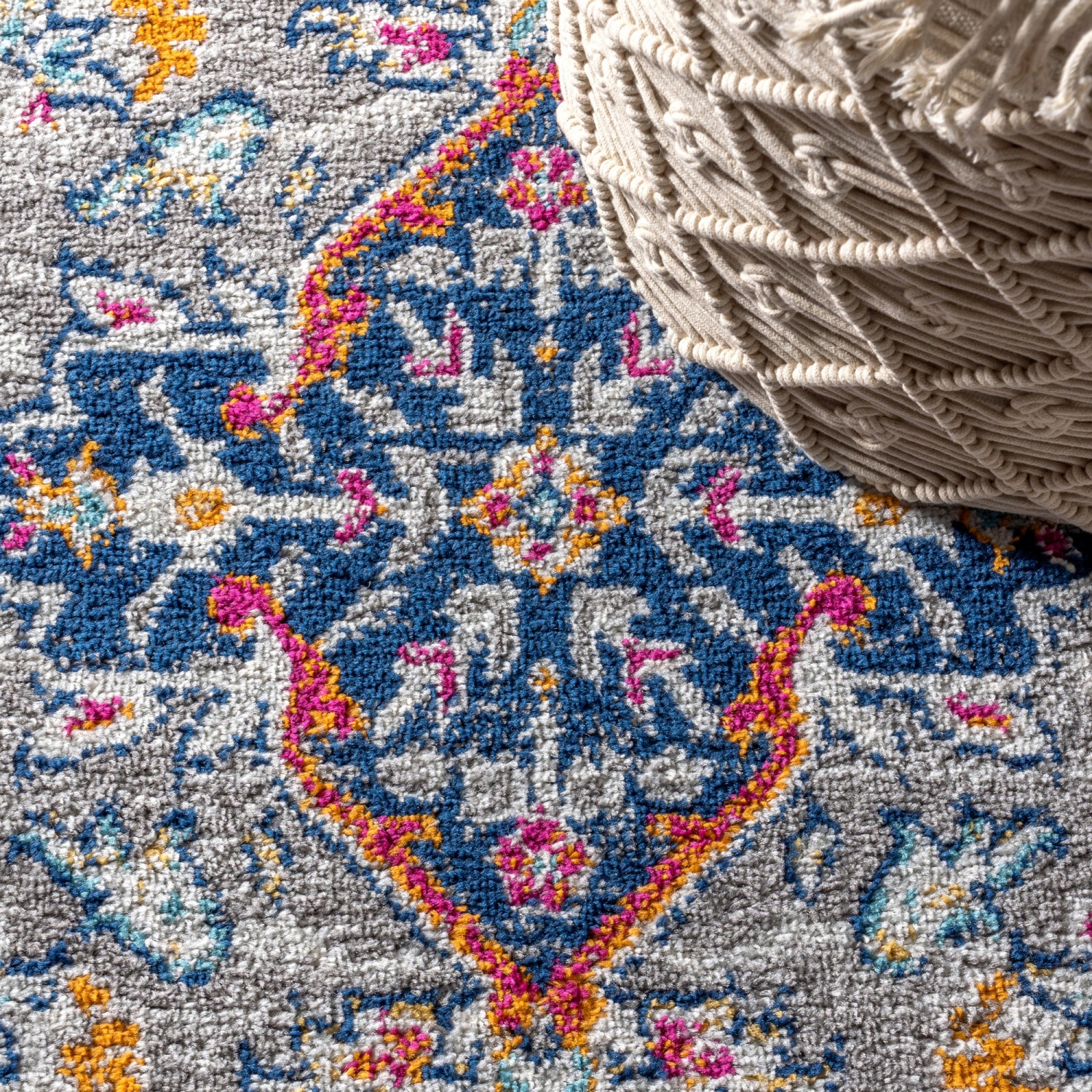 Bright Bohemian Flair Boho Vintage Medallion Area Rug