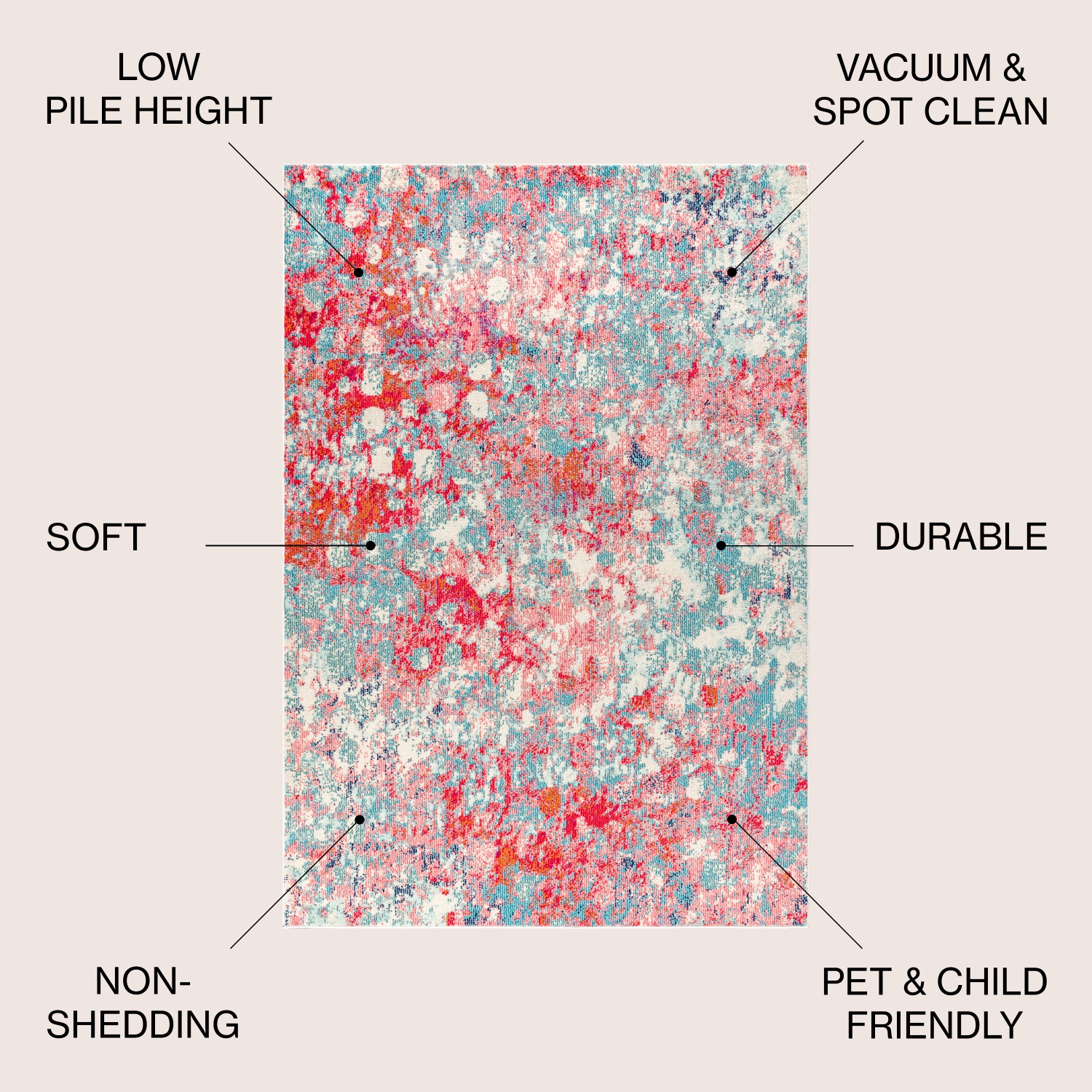 Inspired Contemporary Pop Modern Abstract Area Rug