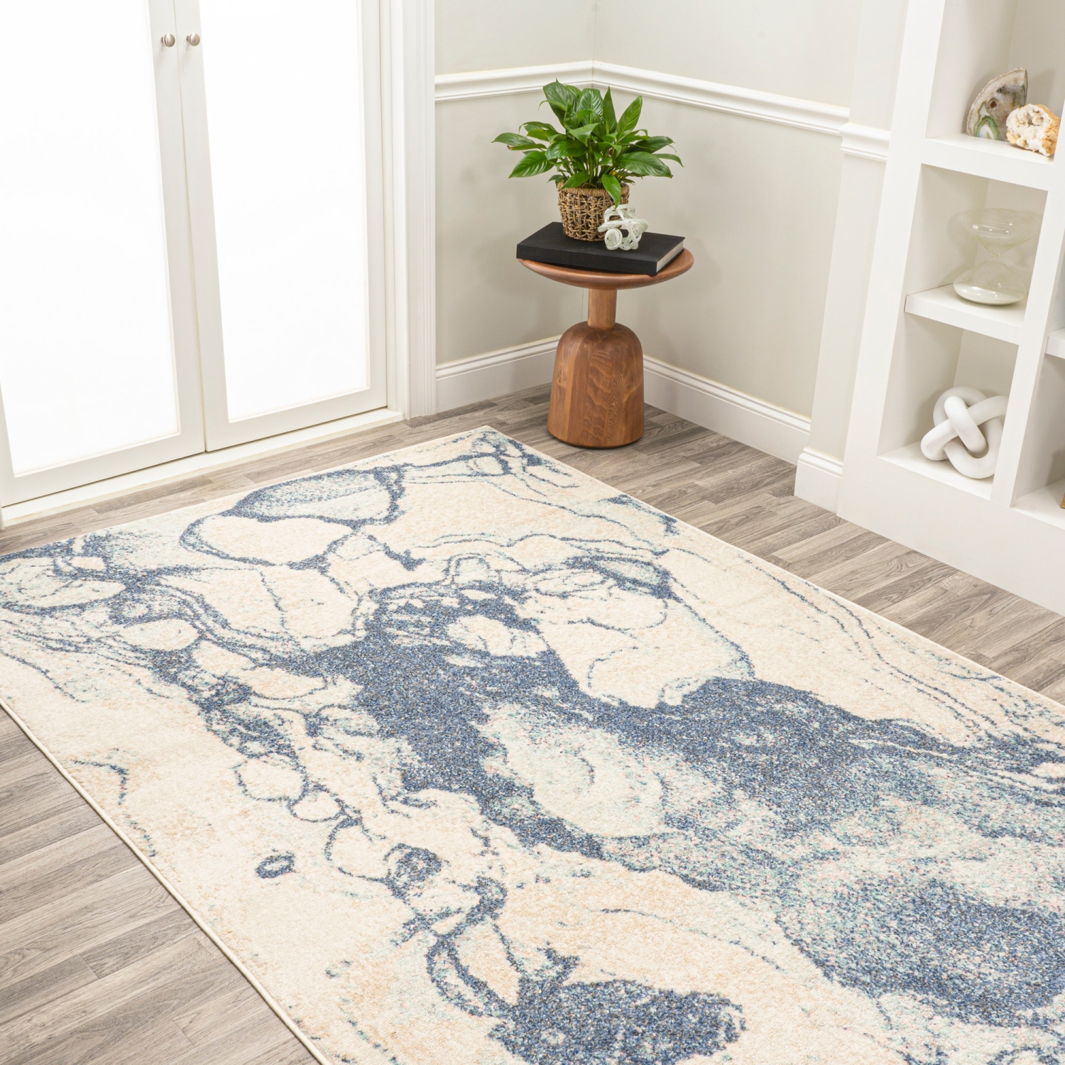 Marmo Abstract Marbled Modern Area Rug