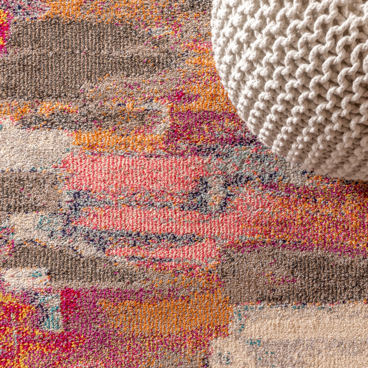 Contemporary Pop Modern Abstract Brushstroke Area Rug