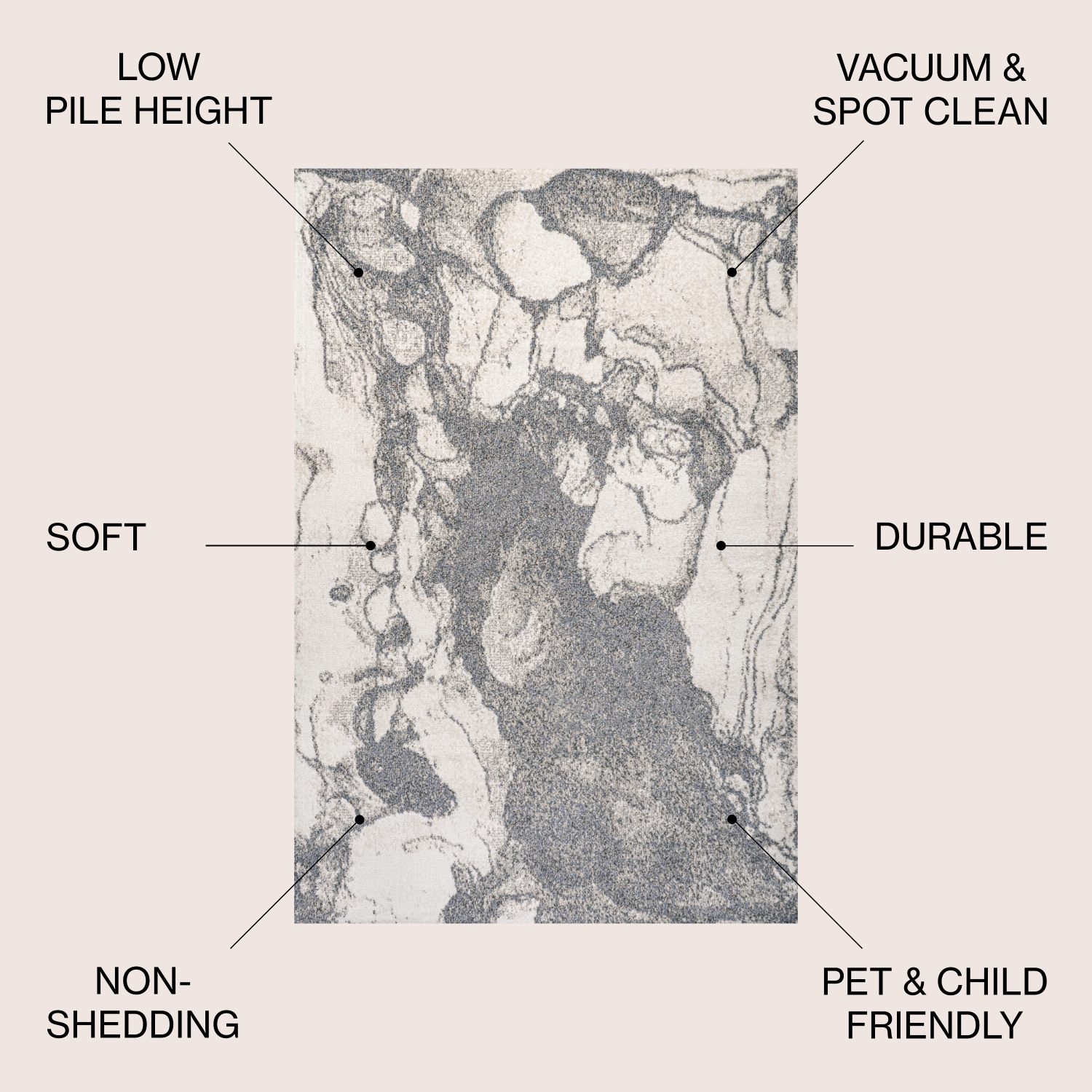 Tapis moderne Marmo Abstract Marbled