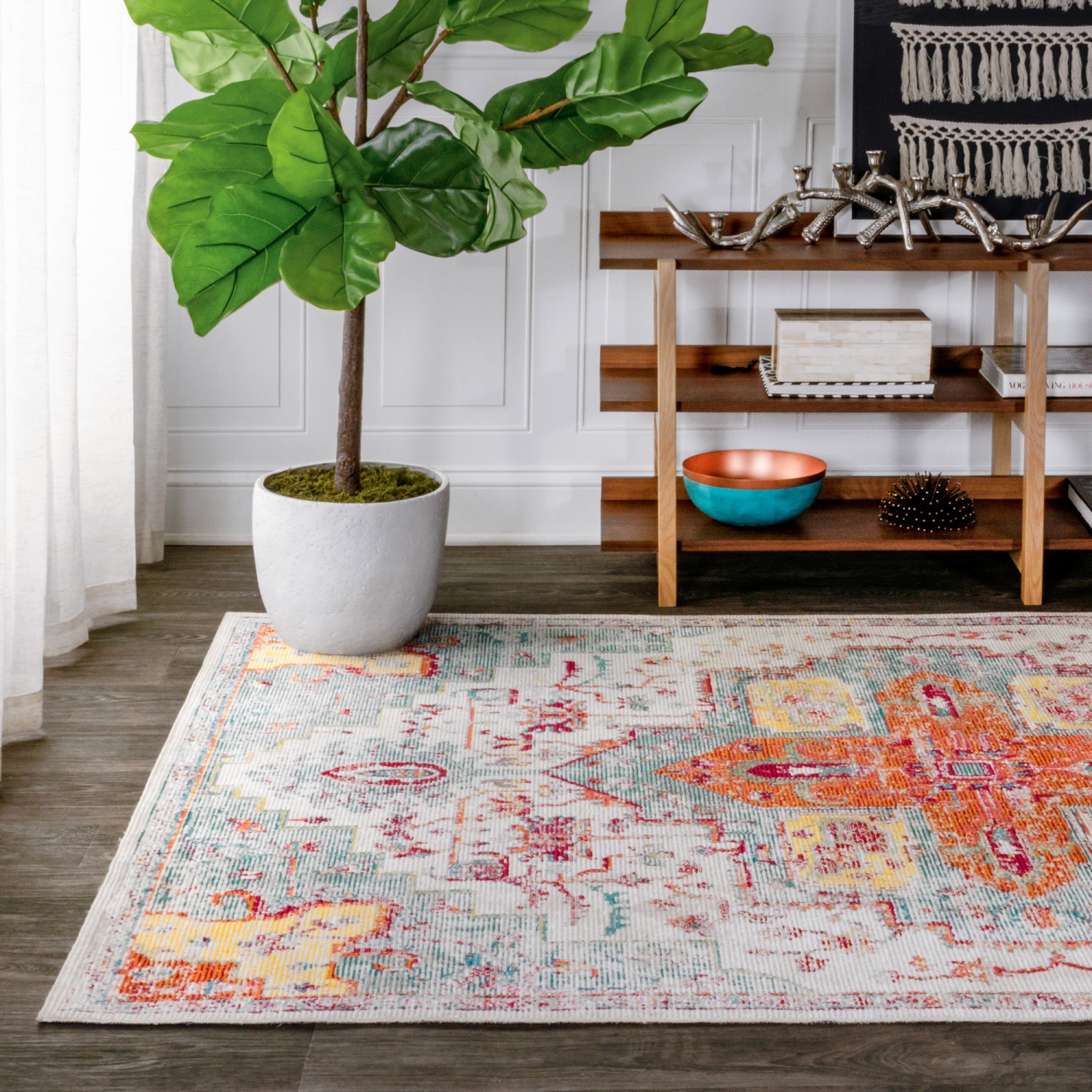 Zafra Vintage Medallion Area Rug