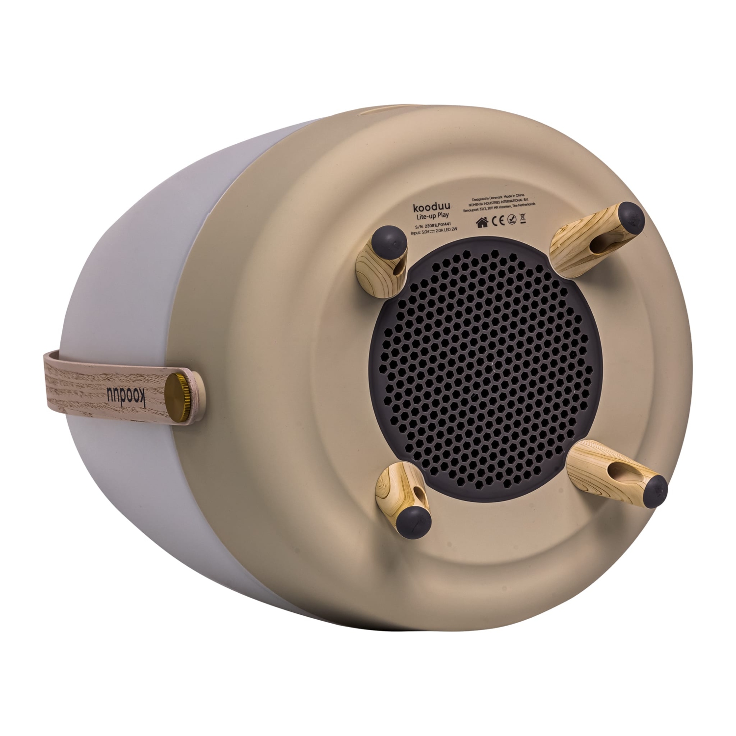 kooduu Lite-up Play Bluetooth Wireless Speaker and LED Lamp, Sound by JBL, Sand