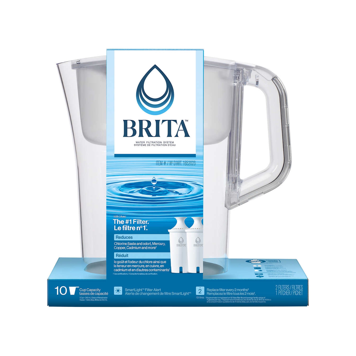 Brita Champlain 2.4 L Pitcher with 2 Filters
