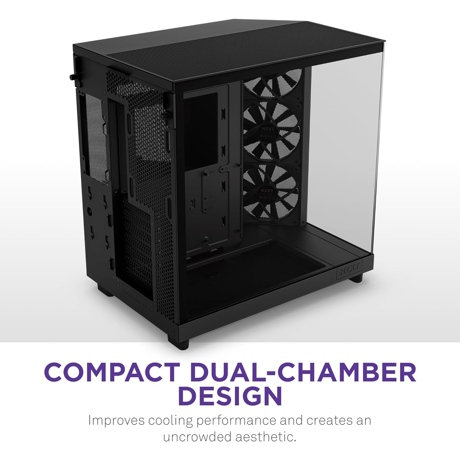 NZXT H6 Flow Compact Dual-Chamber Mid-Tower Airflow Case