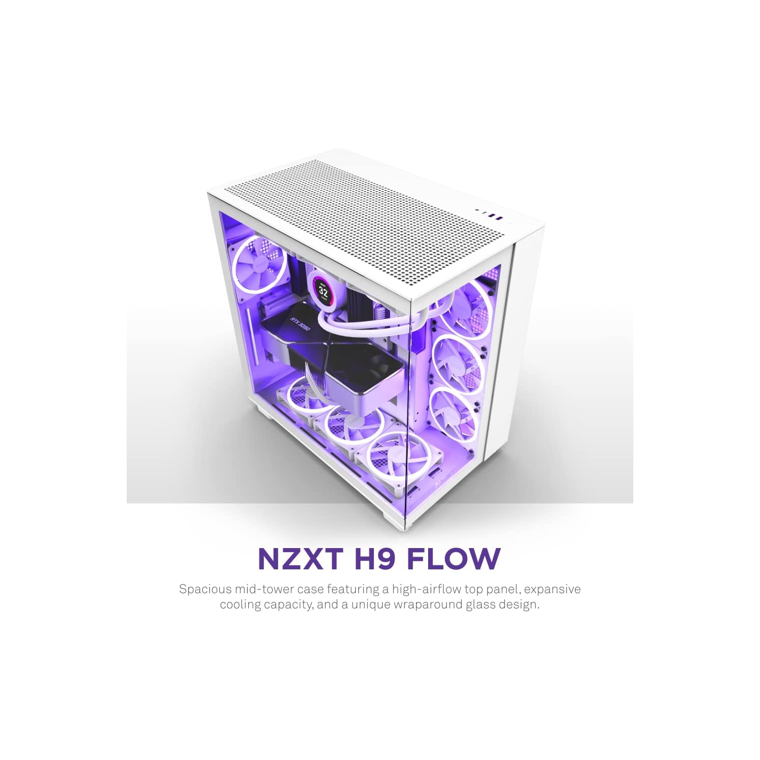 NZXT H9 Flow Dual-Chamber ATX Mid-Tower PC Gaming Case – High