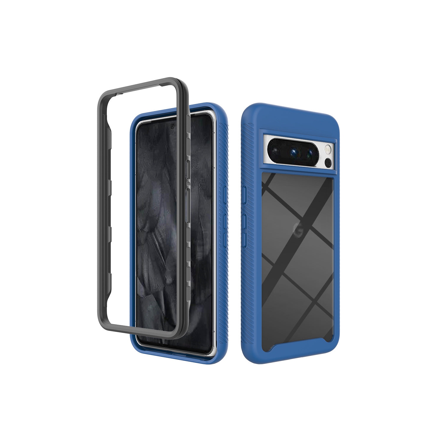 PANDACO Navy Guardian Clear Case for Google Pixel 8 Pro