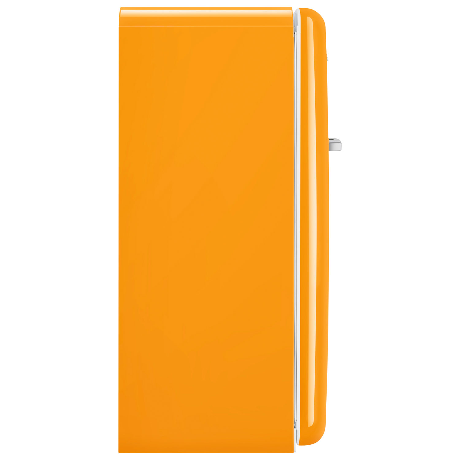 Réfrigérateur à congélateur supérieur de 24 po 9,9 pi³ avec éclairage DEL Veuve Clicquot de Smeg - Orange