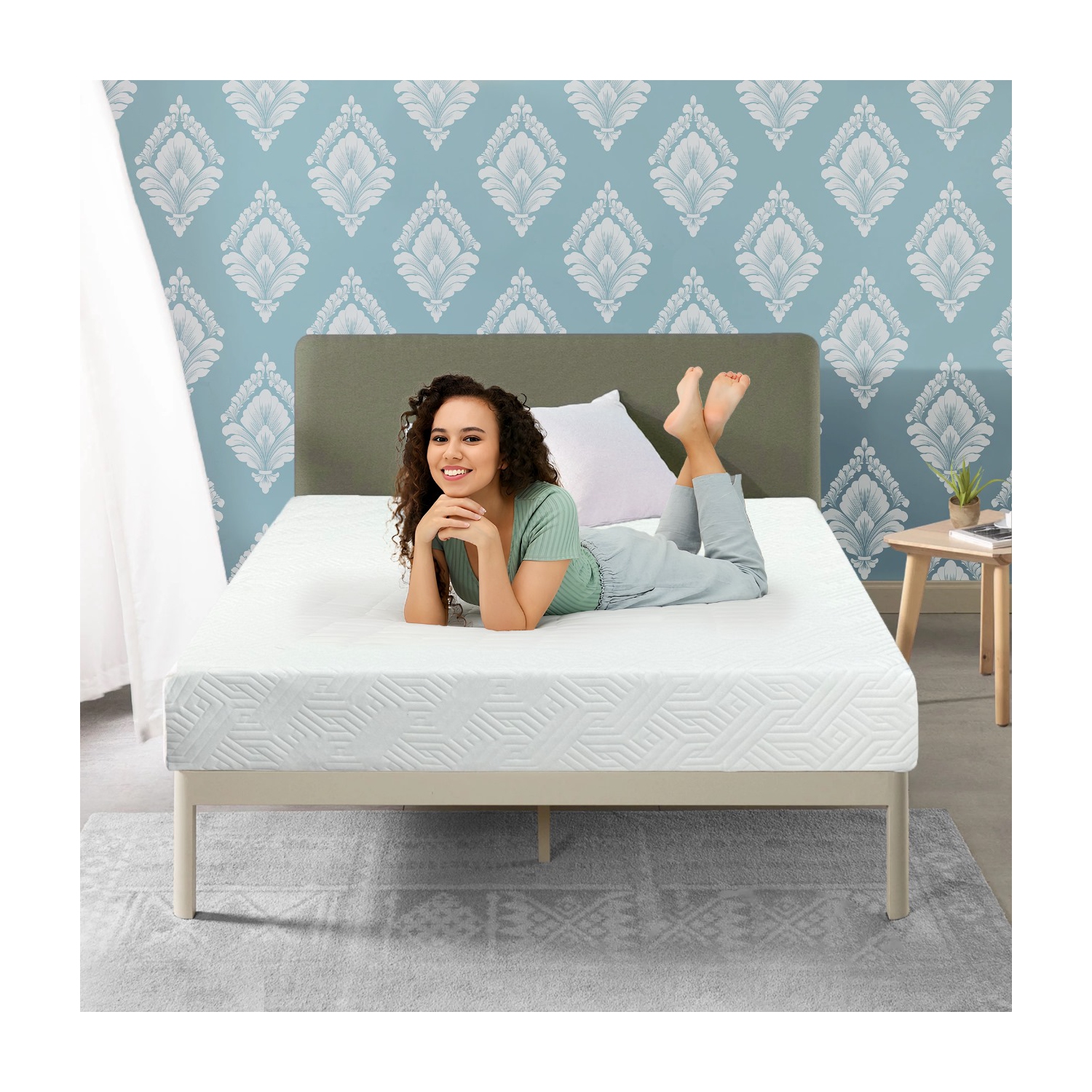 ViscoLogic Canadian Harbor 10" Luxury Orthopedic Soft to Medium Firm Memory Foam Mattress with a Free Bedsheet set, CertiPUR-US® Certified Foam, King